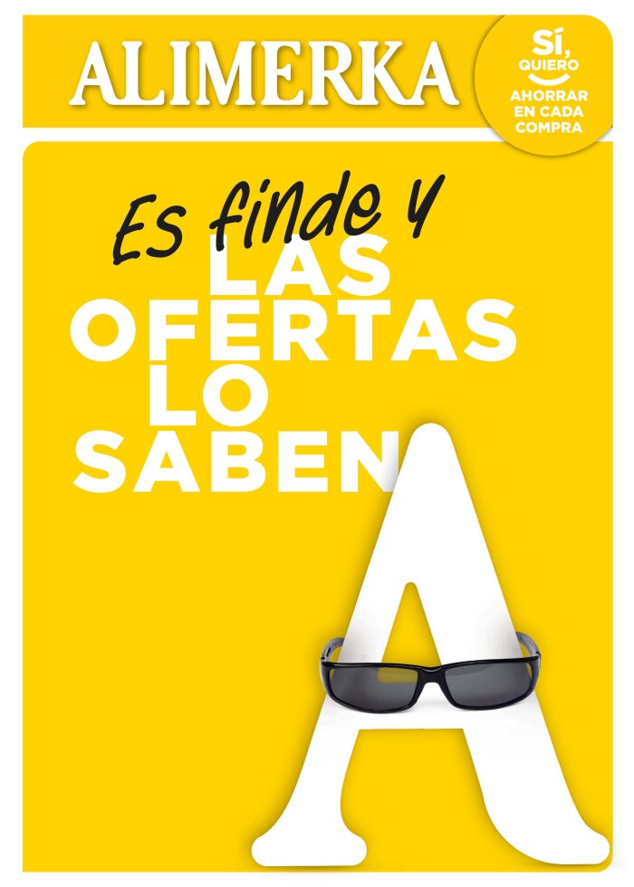 Es finde y los precios lo saben Alimerka. Página de portada