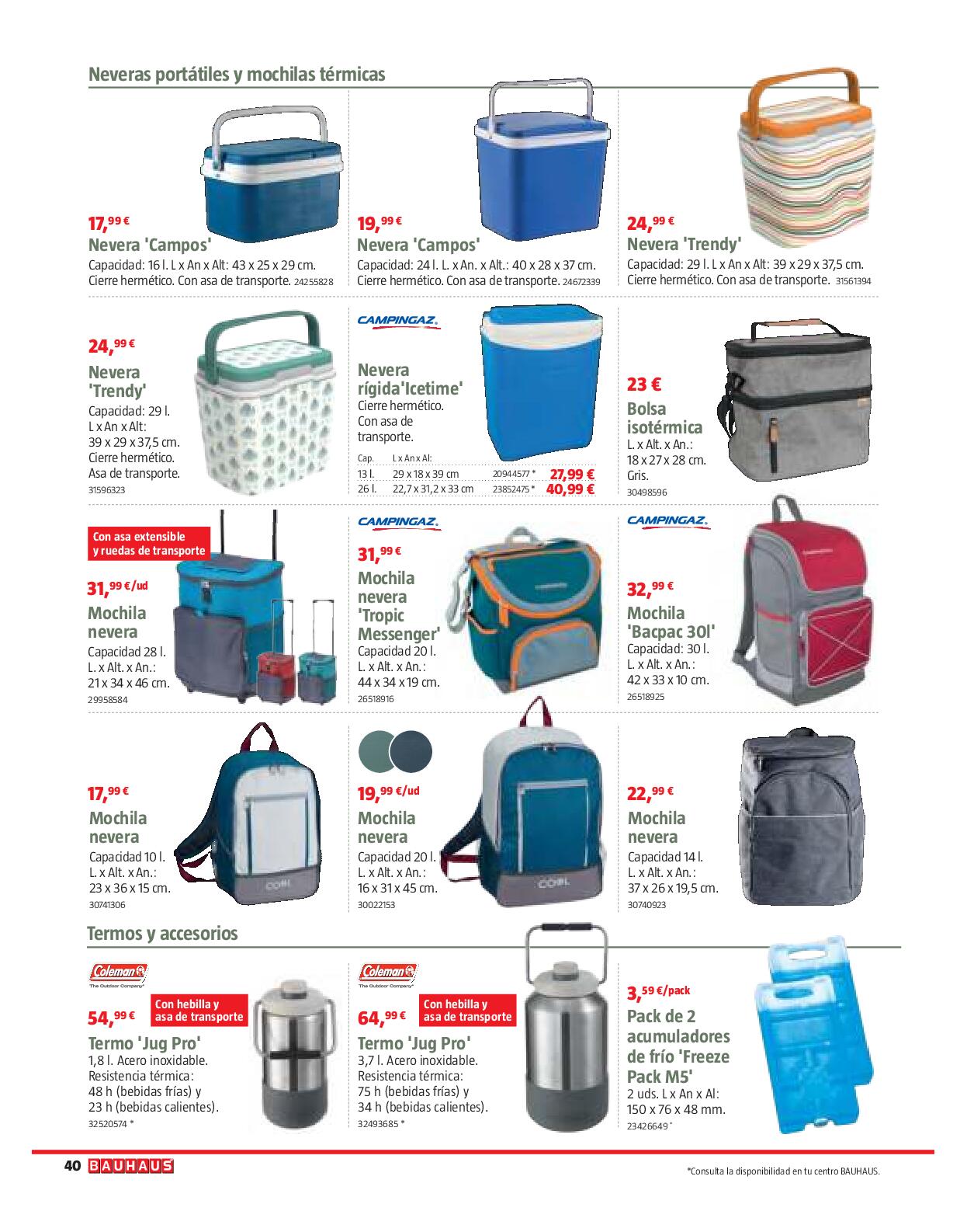 Ofertas camping Bauhaus. Página 40