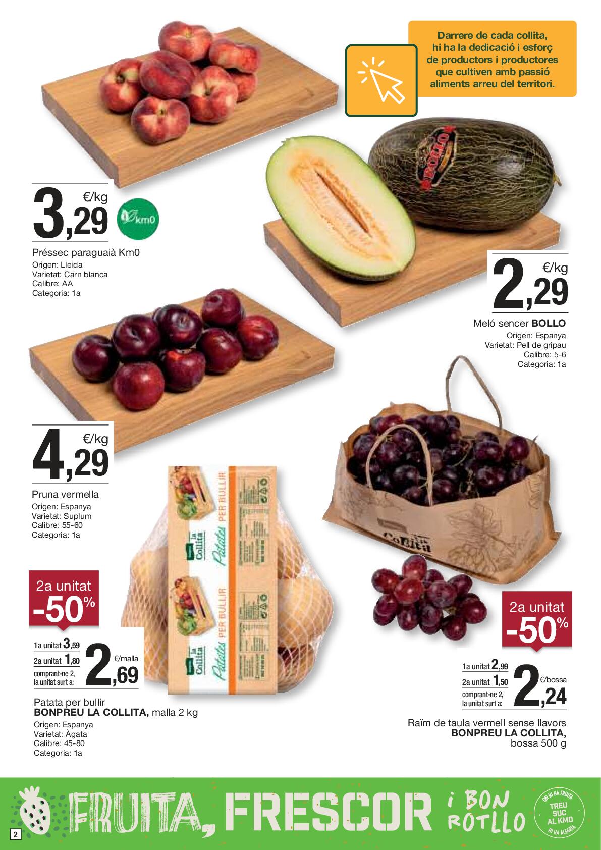 Folleto de ofertas quincenales Bonpreu. Página 02