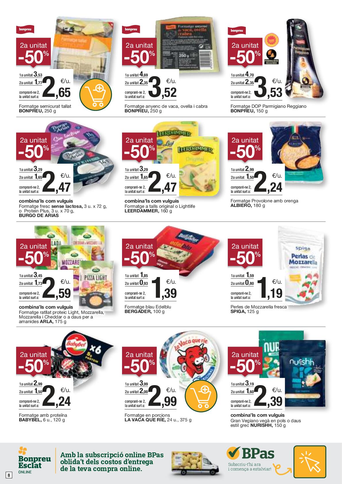 Folleto de ofertas quincenales Bonpreu. Página 08
