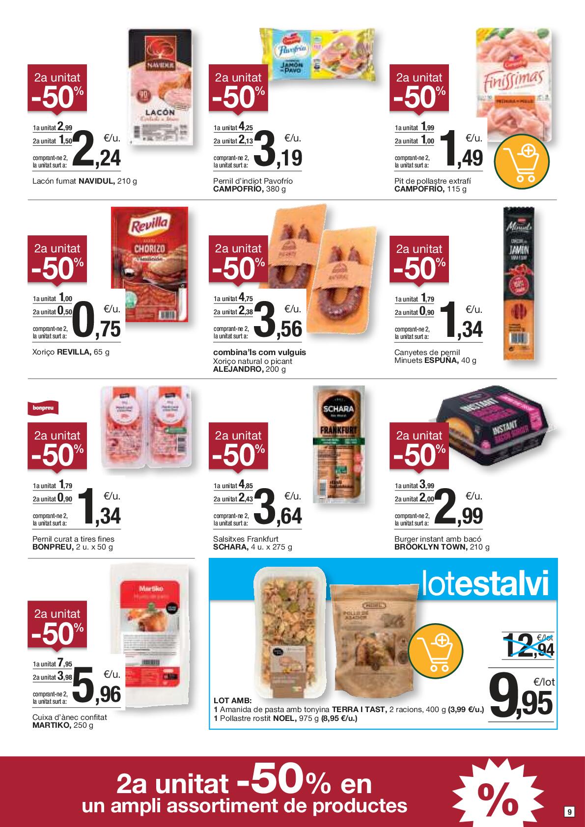 Folleto de ofertas quincenales Bonpreu. Página 09