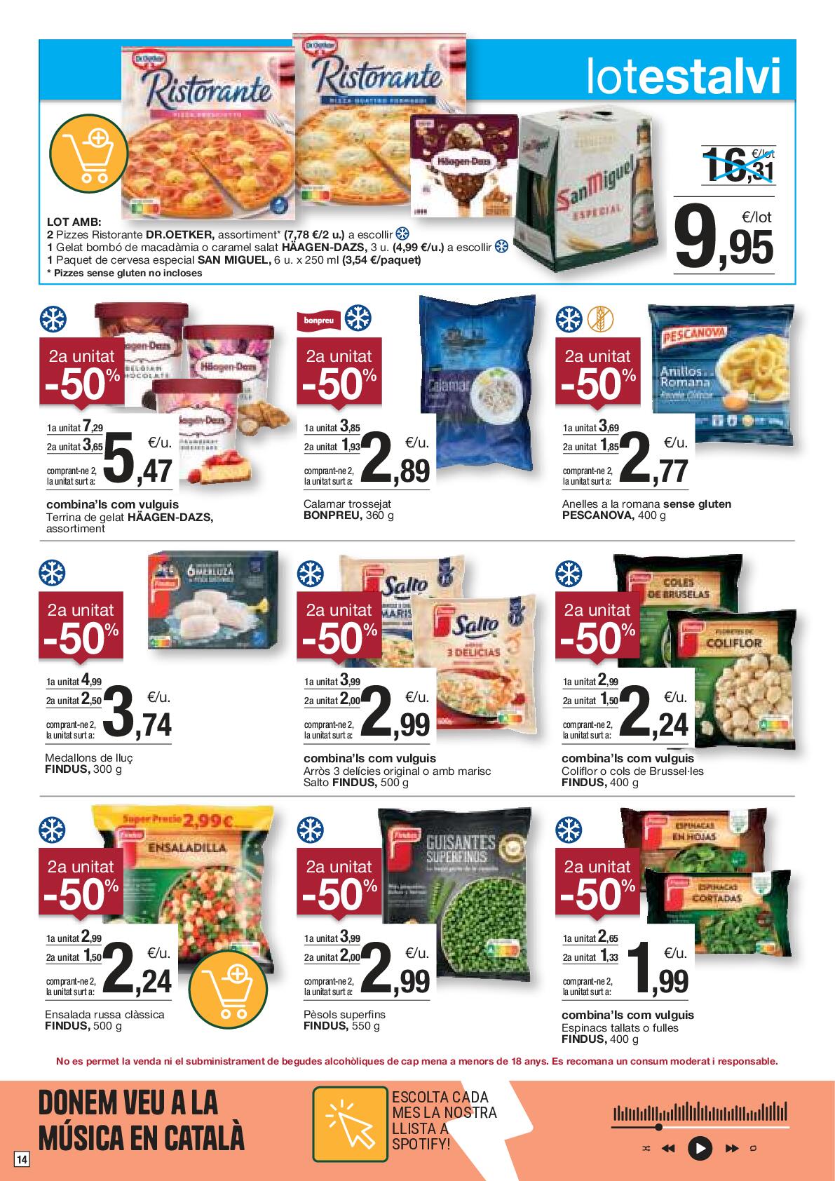 Folleto de ofertas quincenales Bonpreu. Página 14