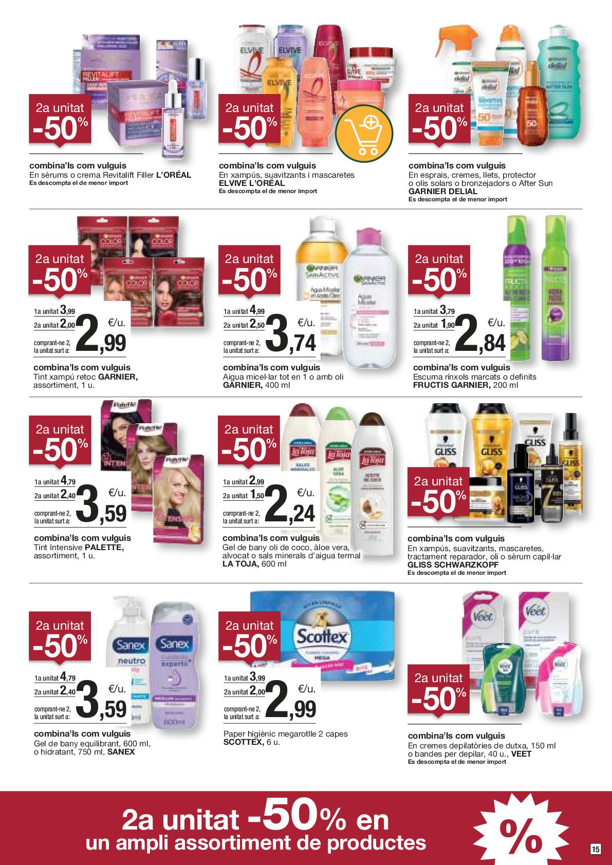 Folleto de ofertas quincenales Bonpreu. Página 15