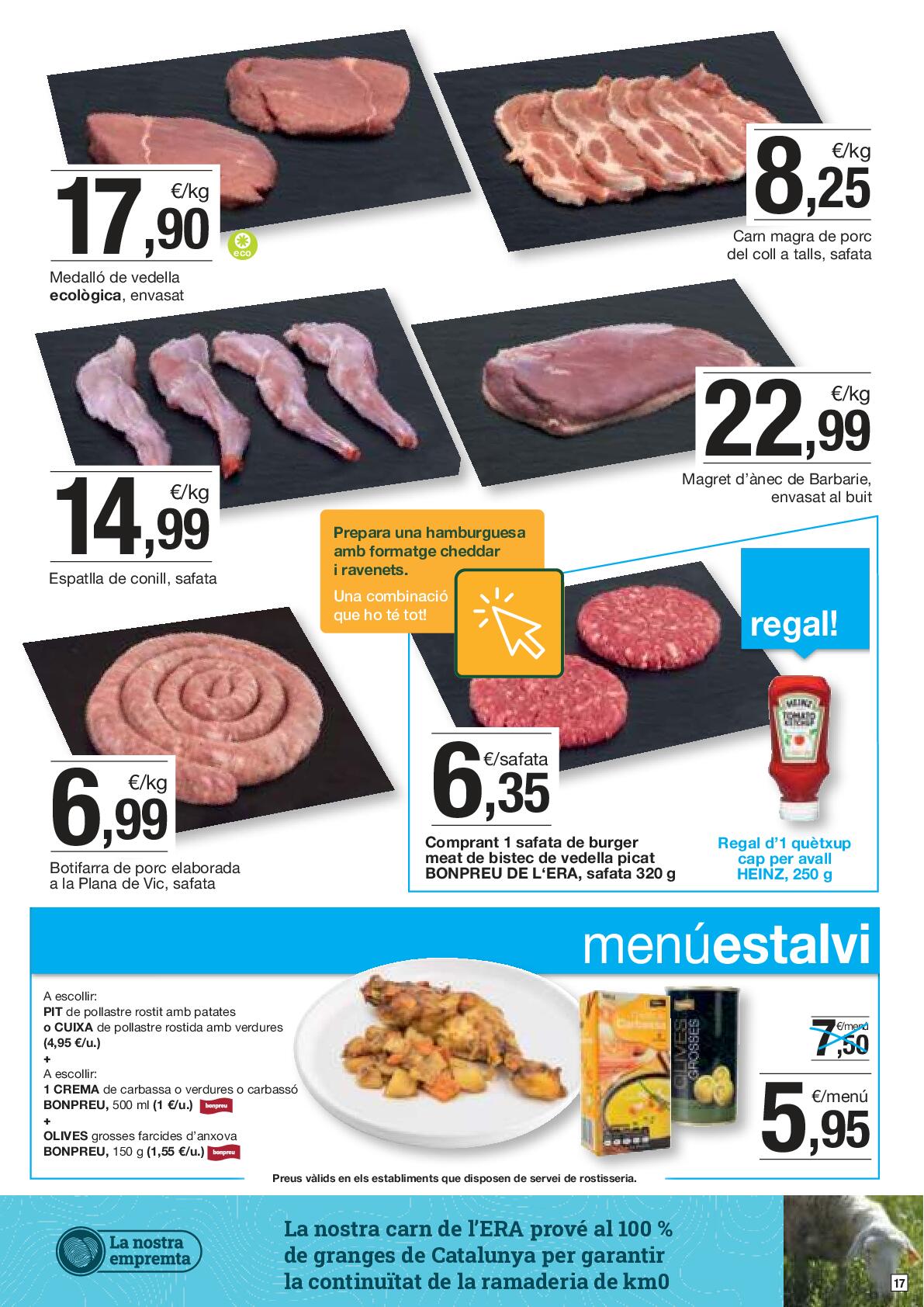 Folleto de ofertas quincenales Bonpreu. Página 17