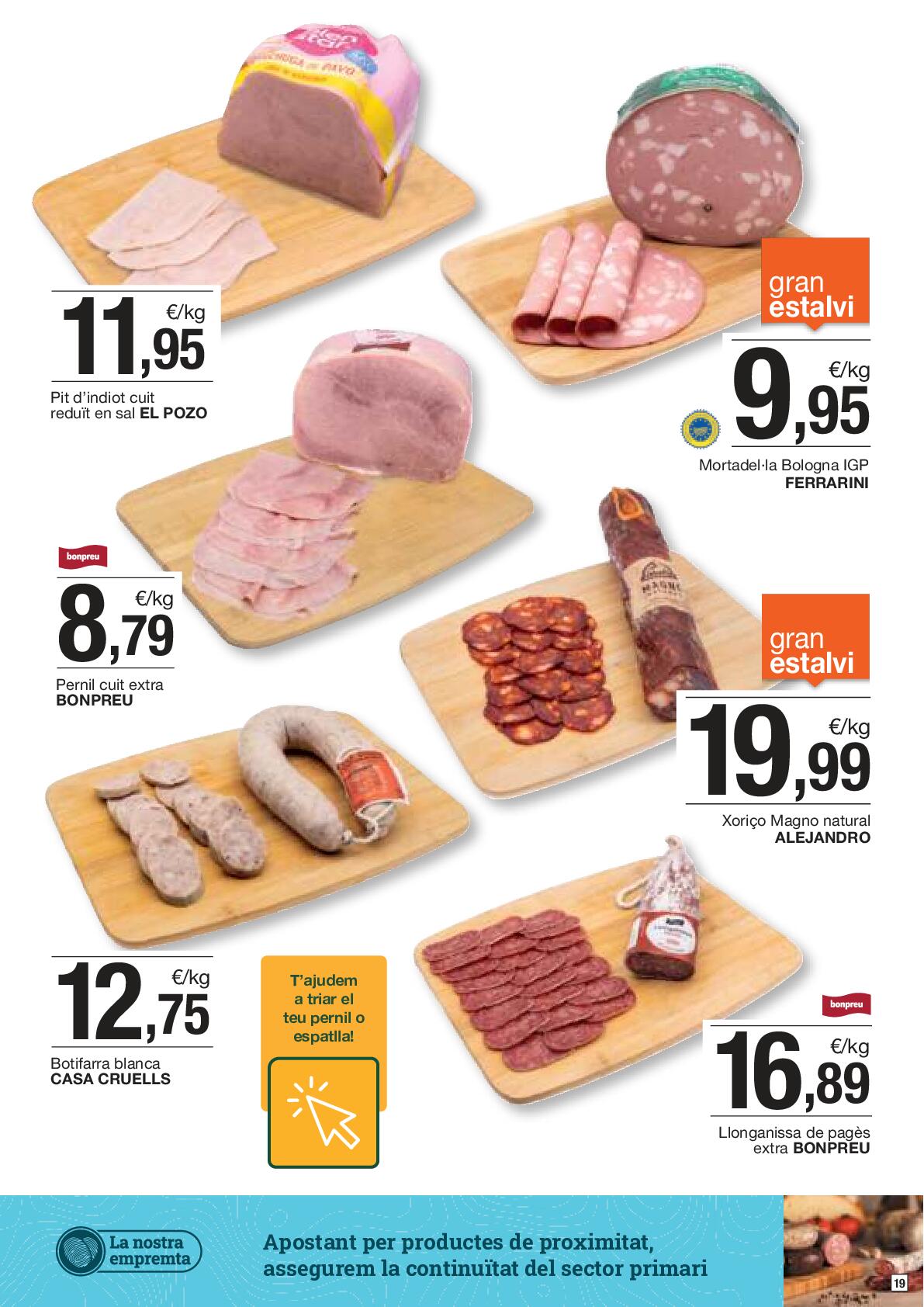 Folleto de ofertas quincenales Bonpreu. Página 19
