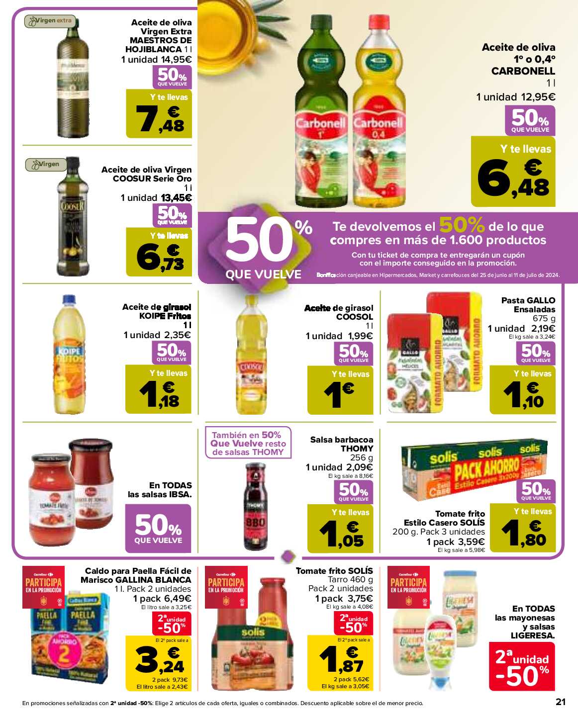 50% que vuelve Carrefour. Página 21