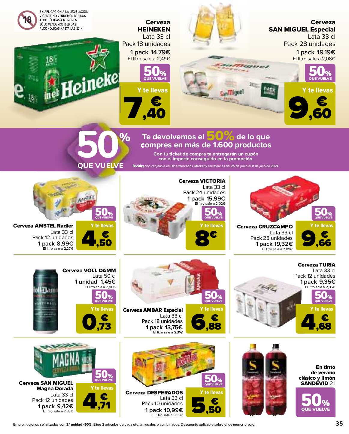 50% que vuelve Carrefour. Página 35
