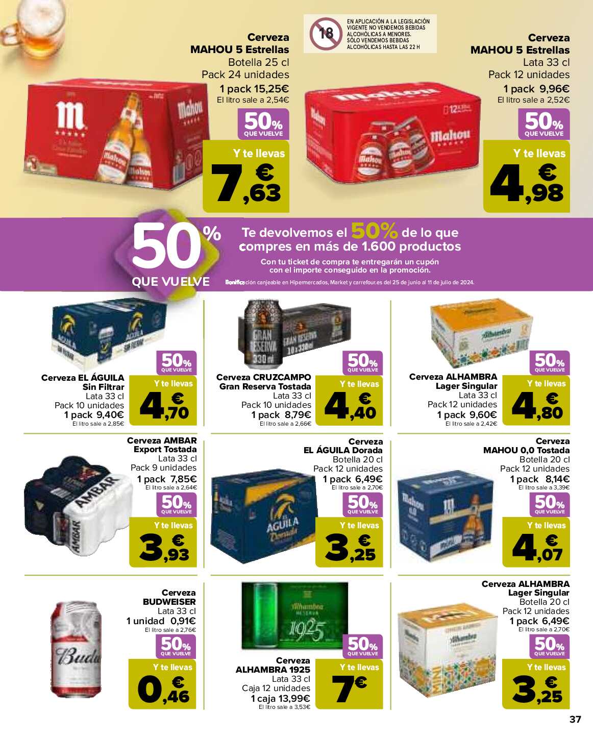 50% que vuelve Carrefour. Página 37