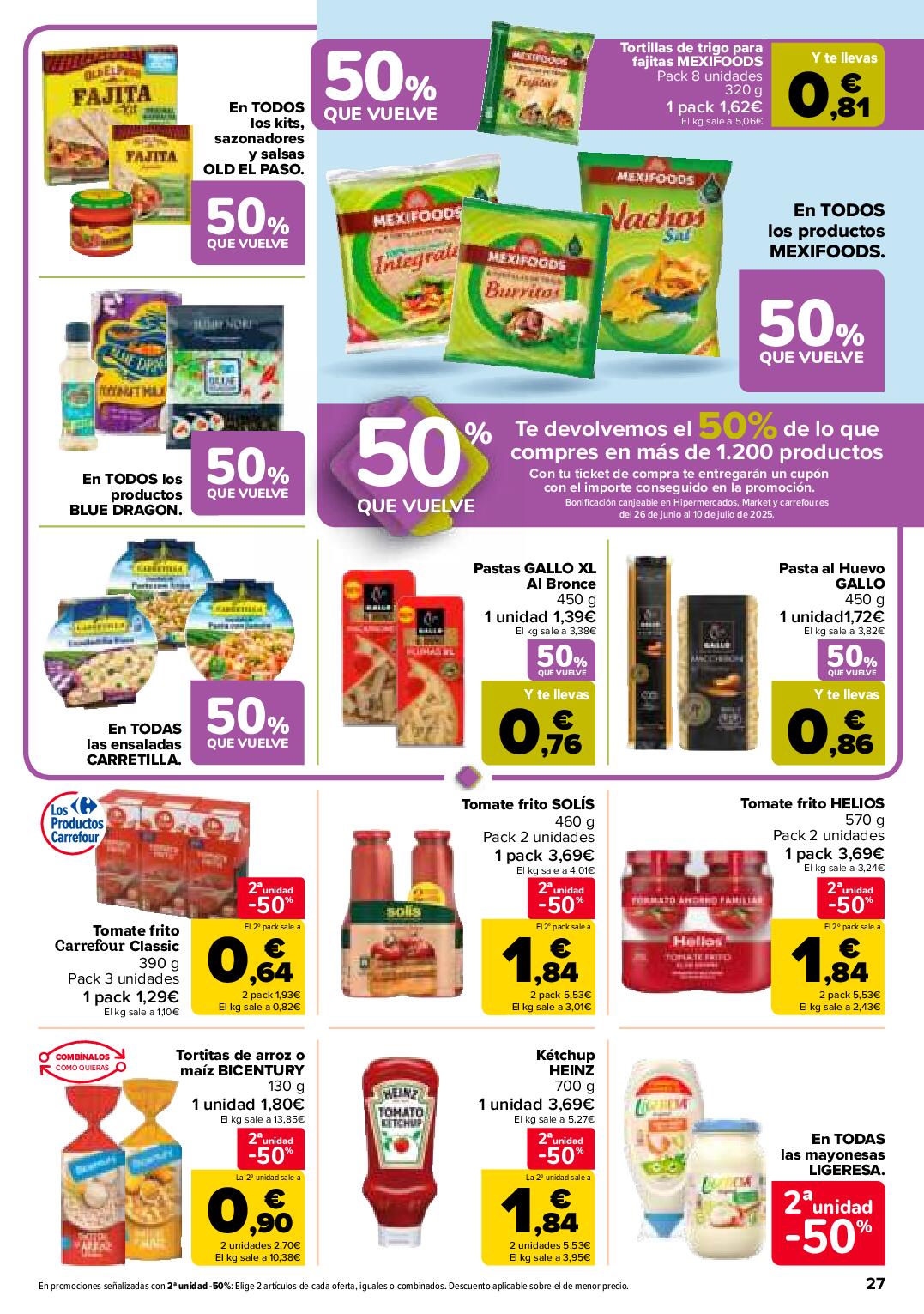 50% que vuelve Carrefour. Página 27