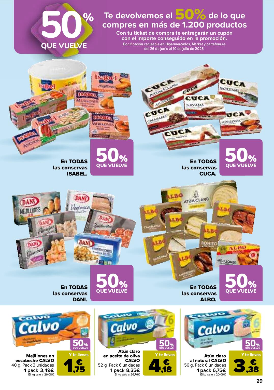 50% que vuelve Carrefour. Página 29