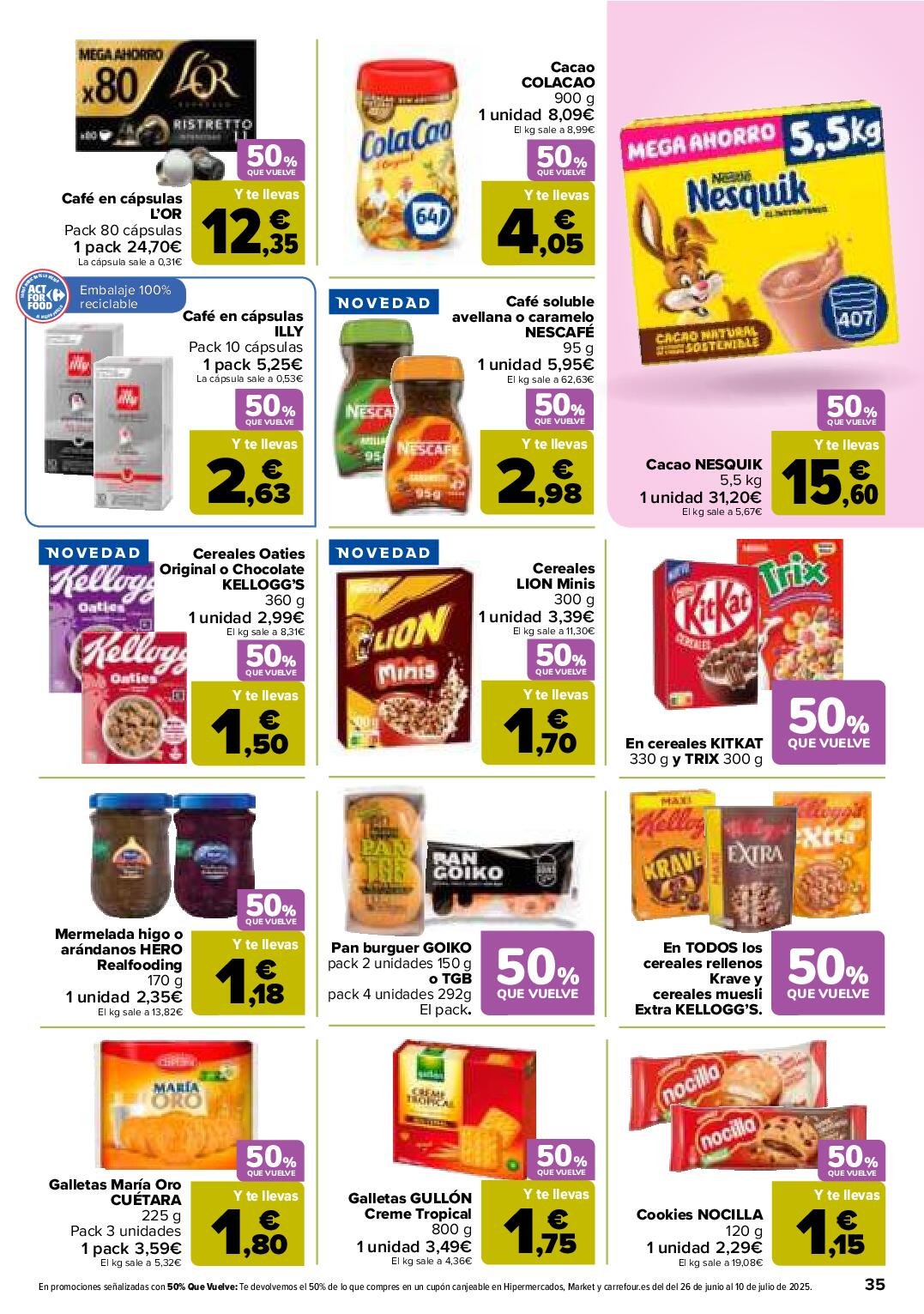 50% que vuelve Carrefour. Página 35