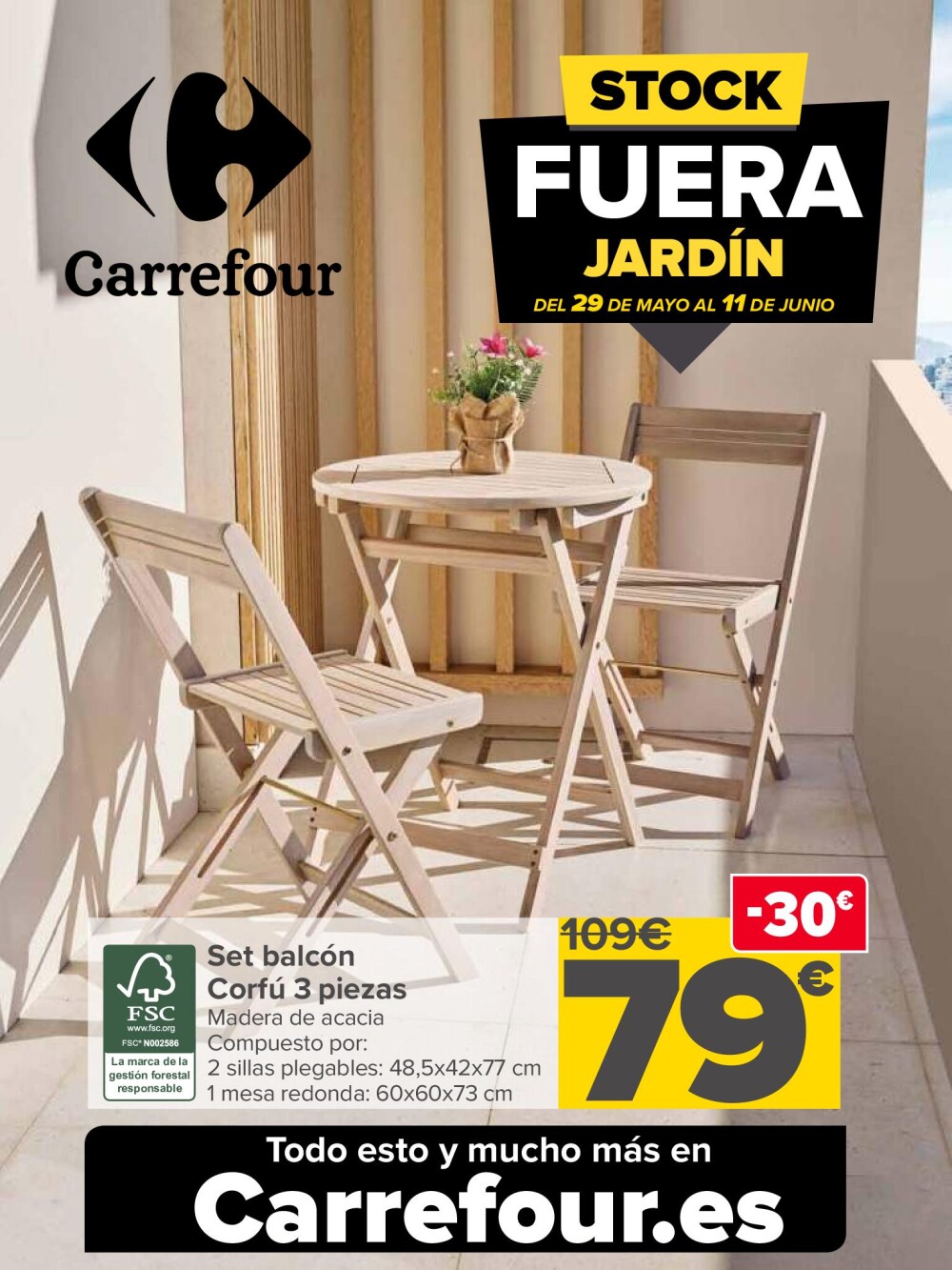 Folelto jardín Carrefour. Página de portada