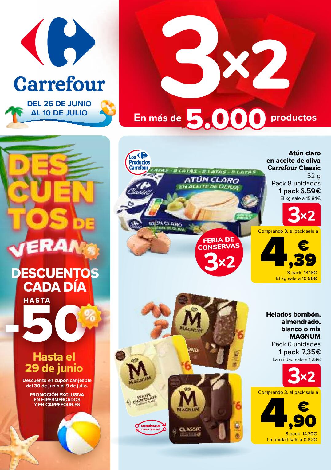 Folleto 3x2 Carrefour. Página 01