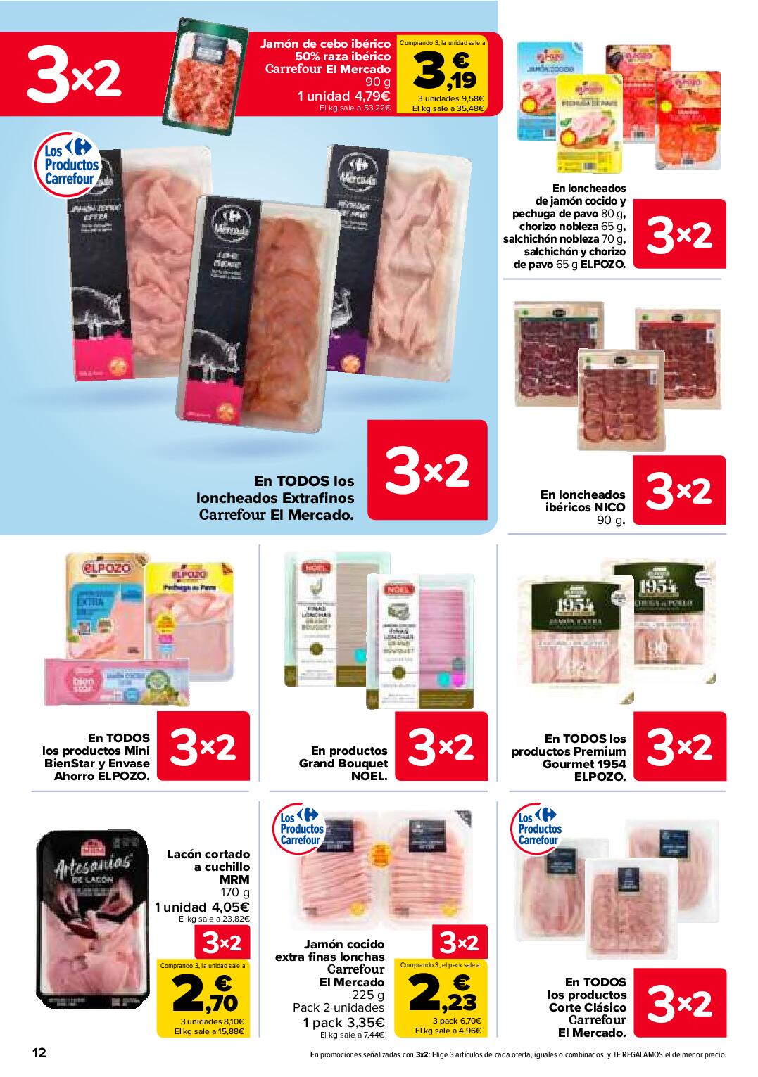 Folleto 3x2 Carrefour. Página 12