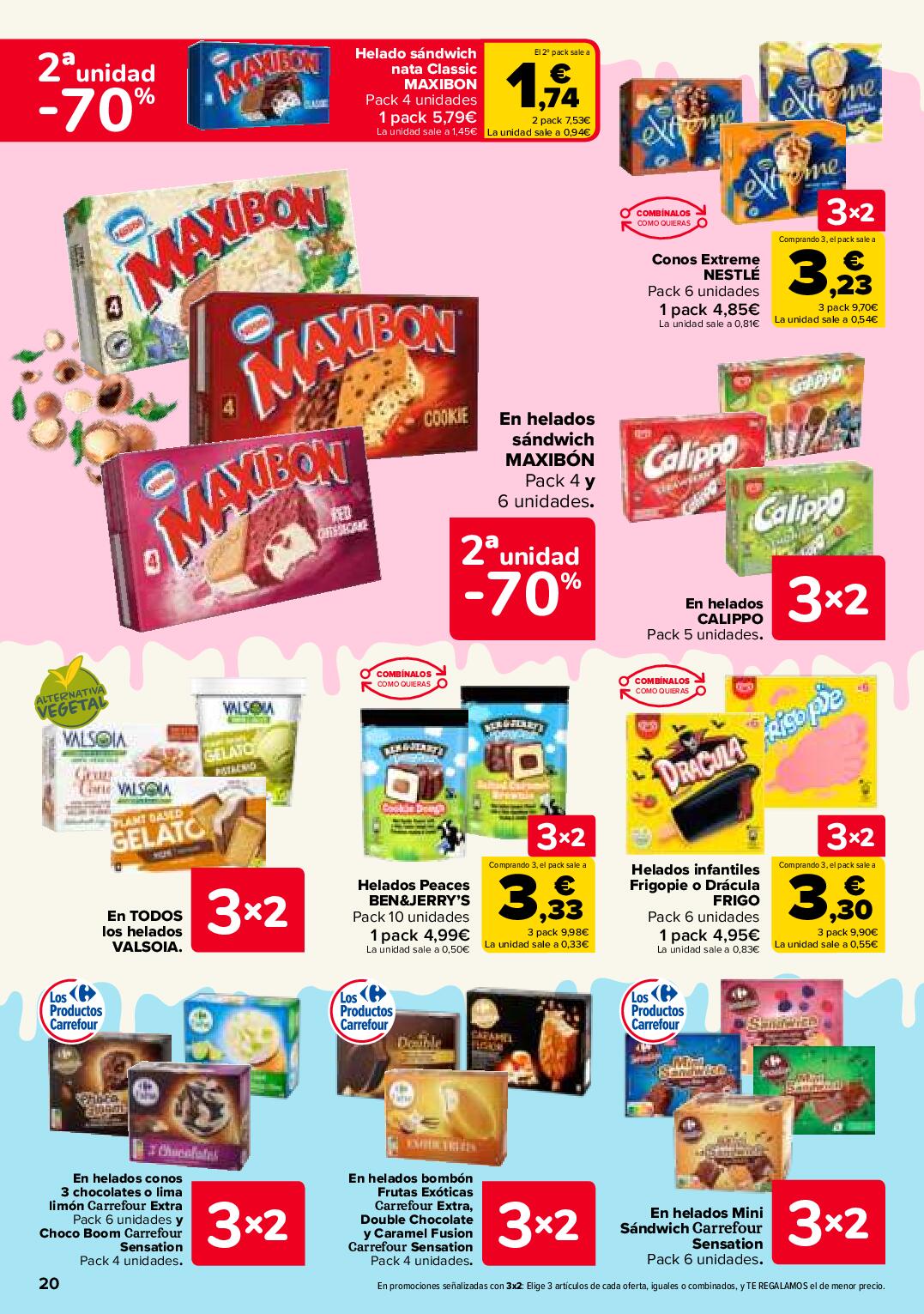 Folleto 3x2 Carrefour. Página 20