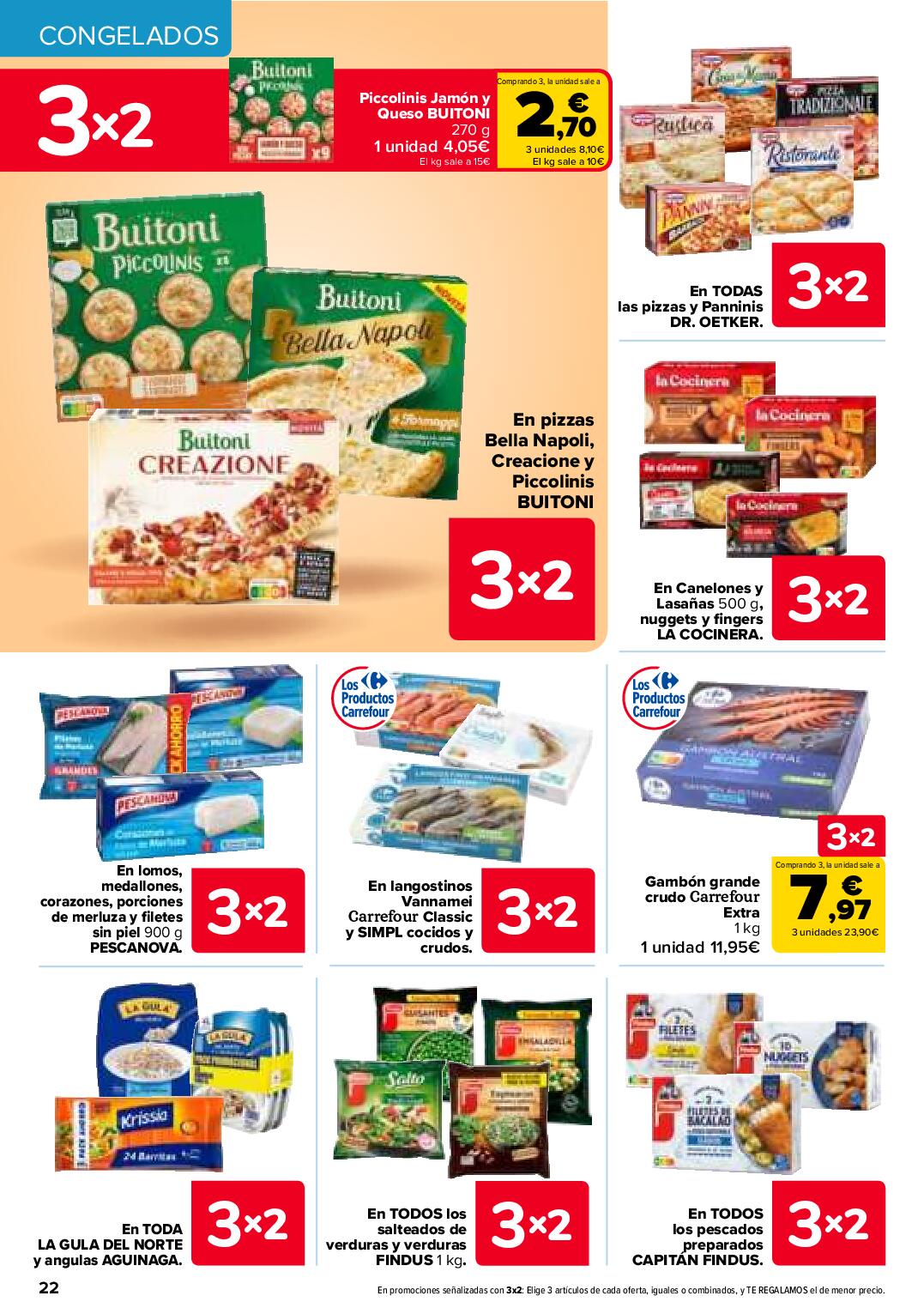 Folleto 3x2 Carrefour. Página 22