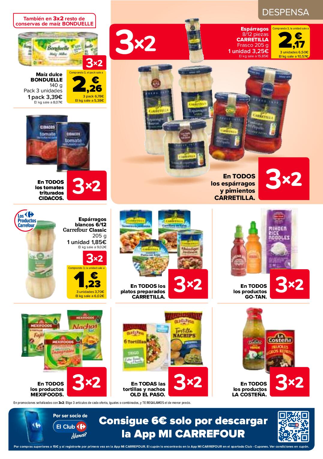 Folleto 3x2 Carrefour. Página 23