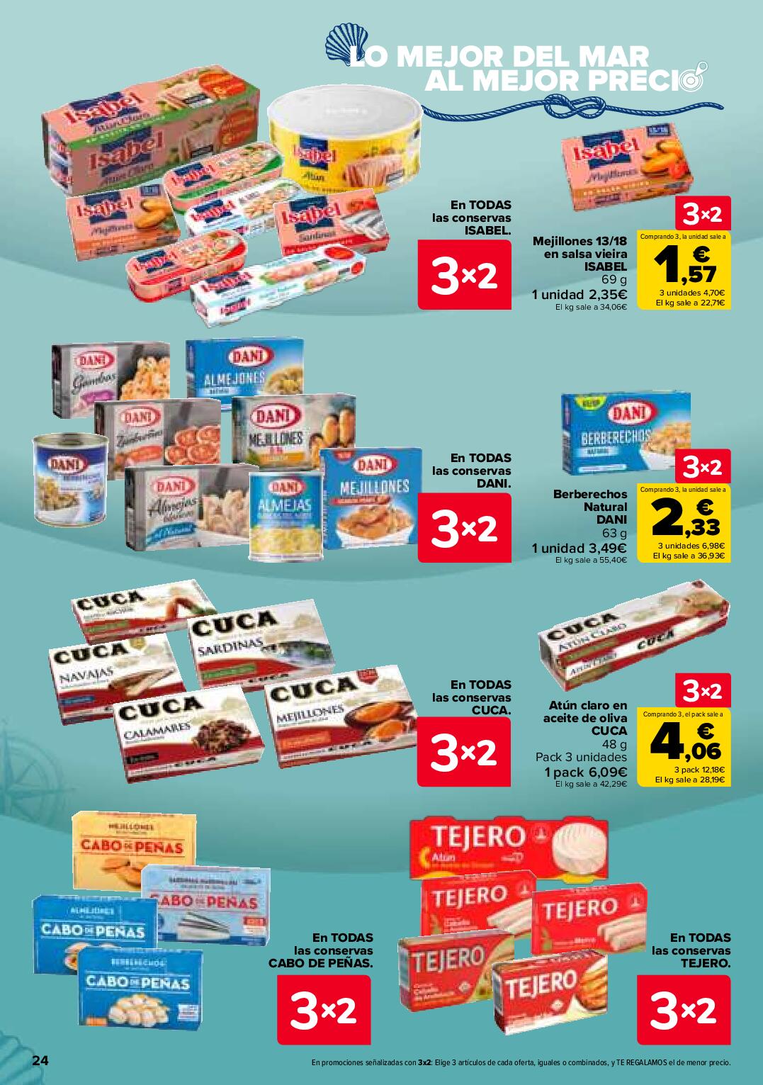 Folleto 3x2 Carrefour. Página 24