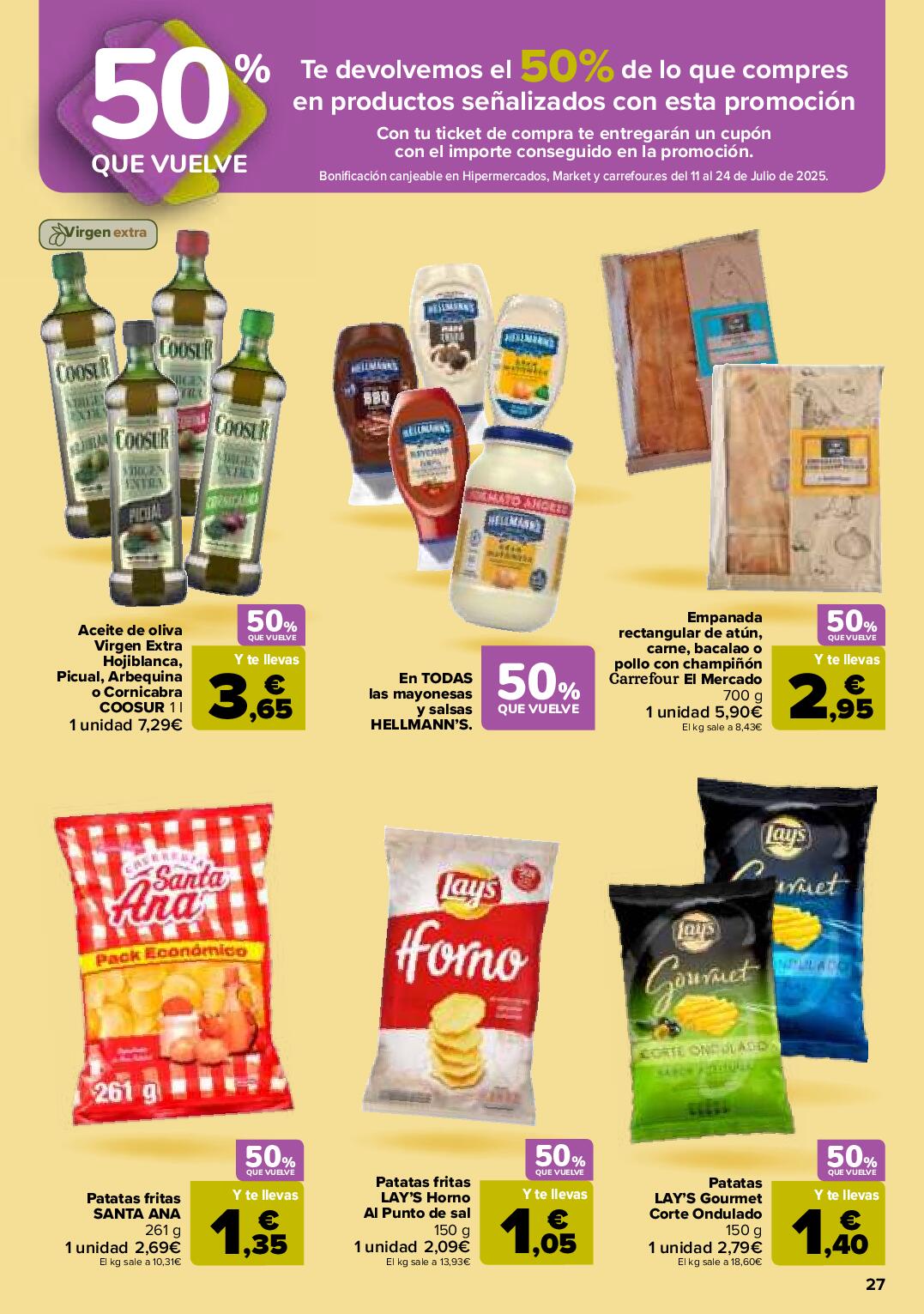 Folleto 3x2 Carrefour. Página 27
