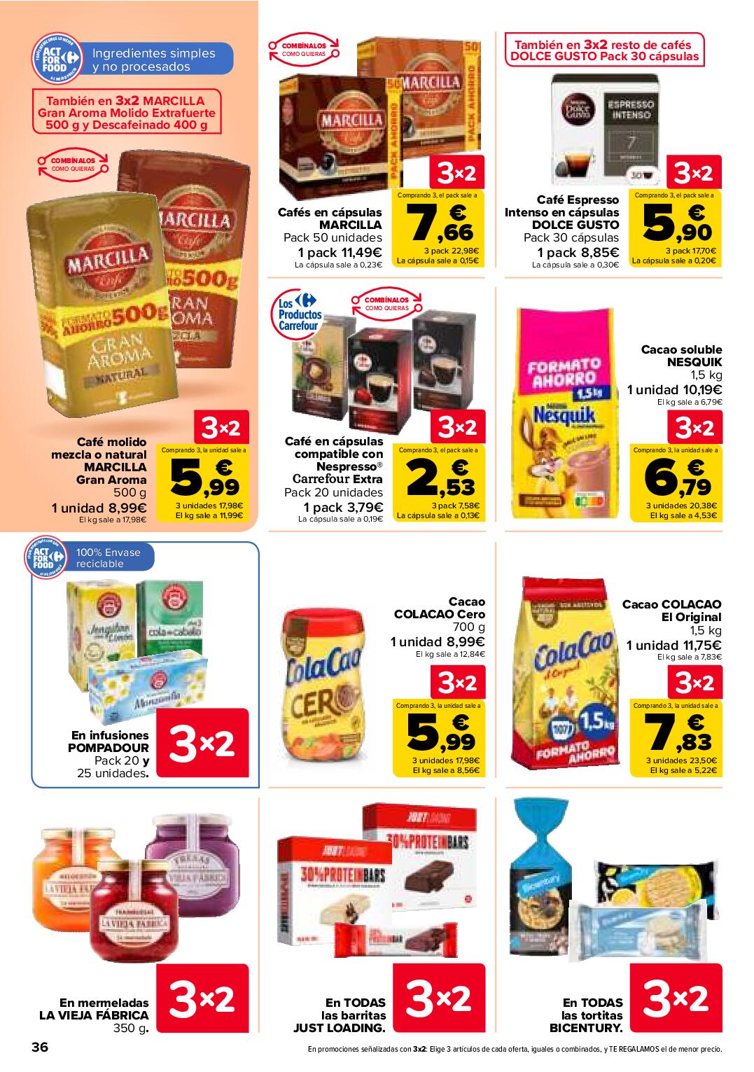 Folleto 3x2 Carrefour. Página 38
