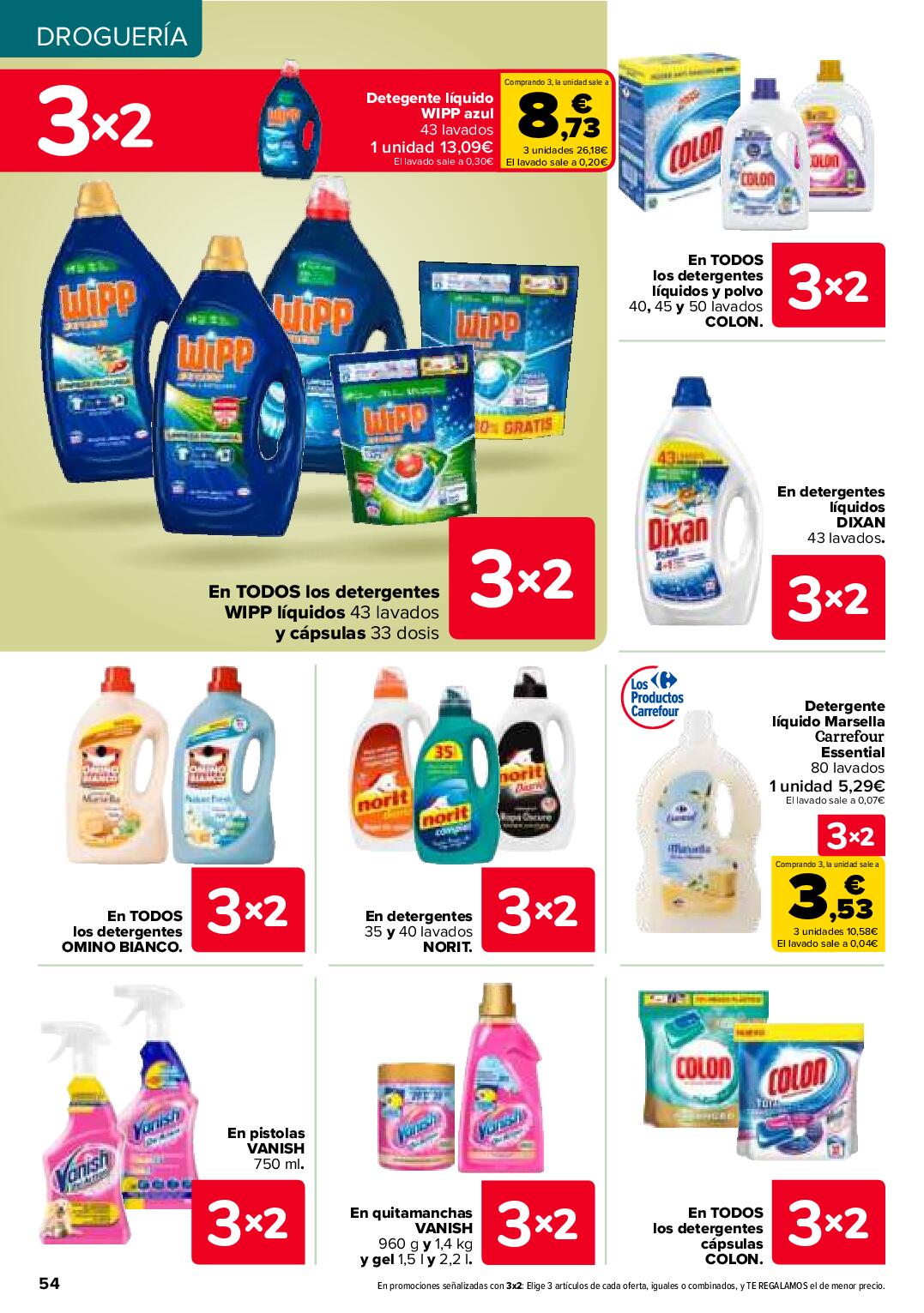 Folleto 3x2 Carrefour. Página 56