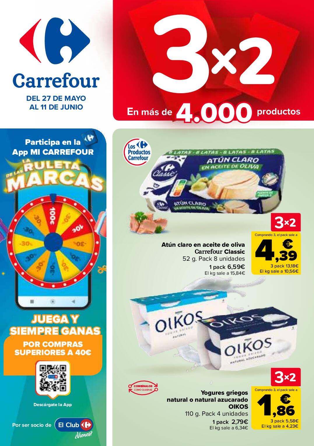 Folleto 3x2 Carrefour. Página 01