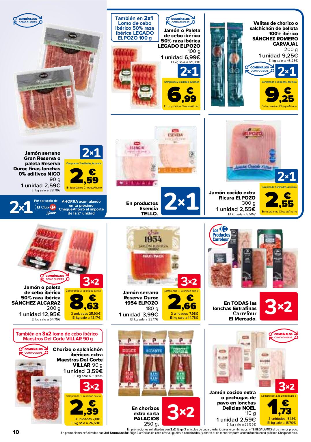 Folleto 3x2 Carrefour. Página 10