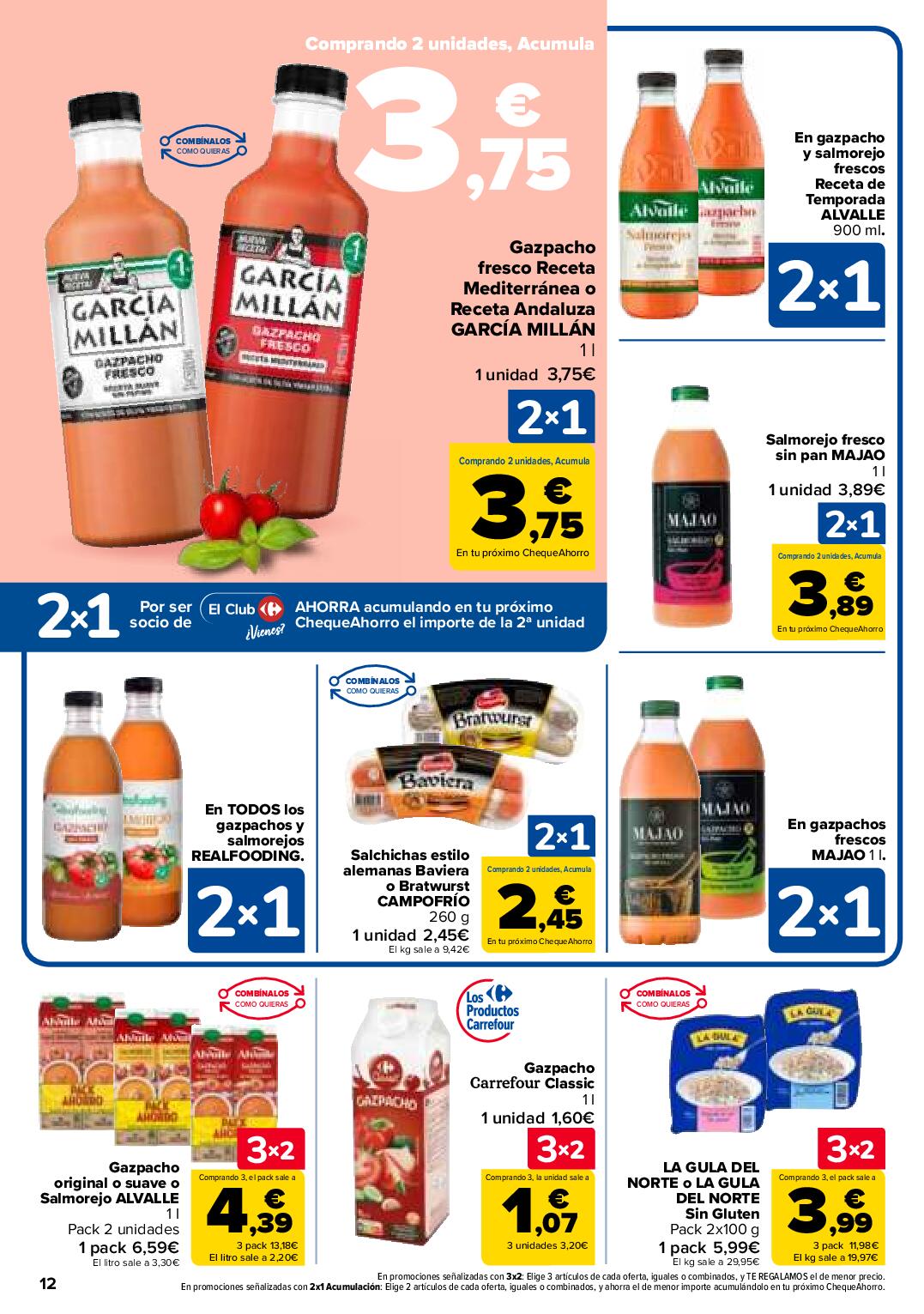 Folleto 3x2 Carrefour. Página 12