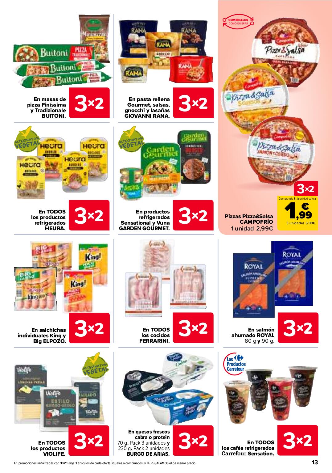 Folleto 3x2 Carrefour. Página 13