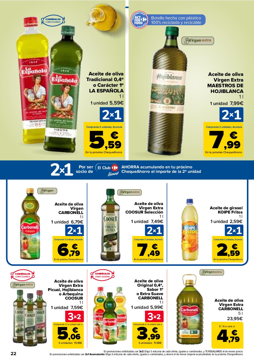 Folleto 3x2 Carrefour. Página 22