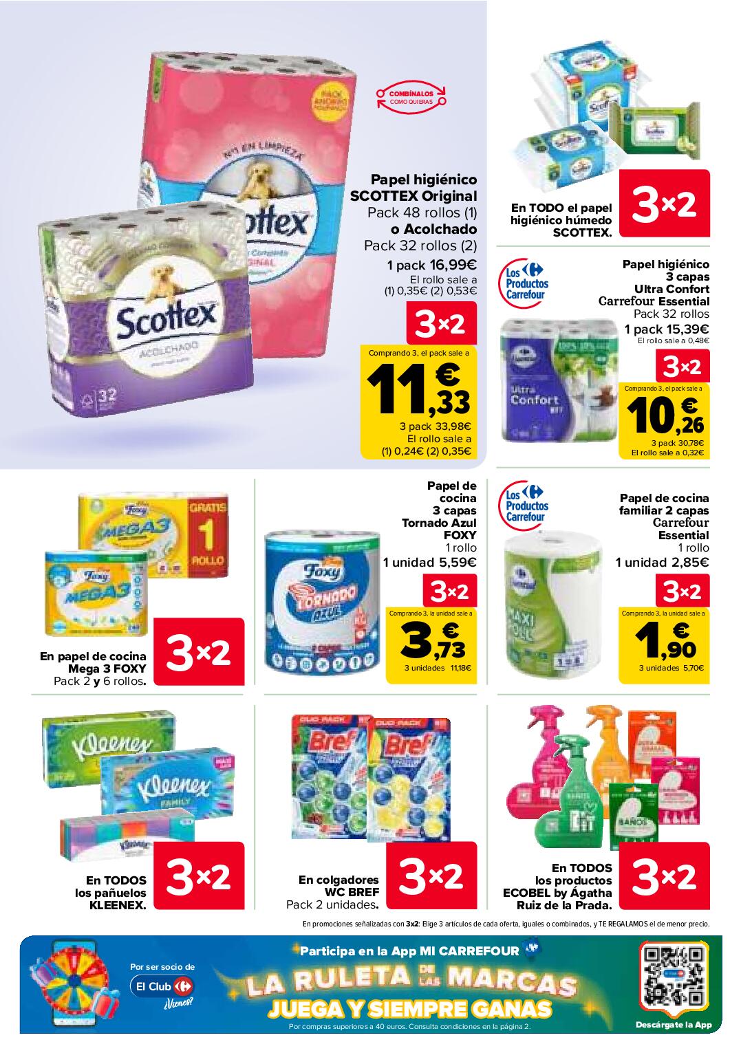 Folleto 3x2 Carrefour. Página 58