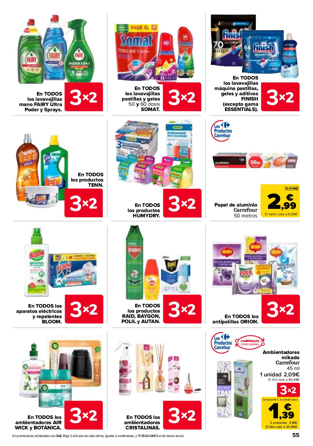 Folleto 3x2 Carrefour. Página 59