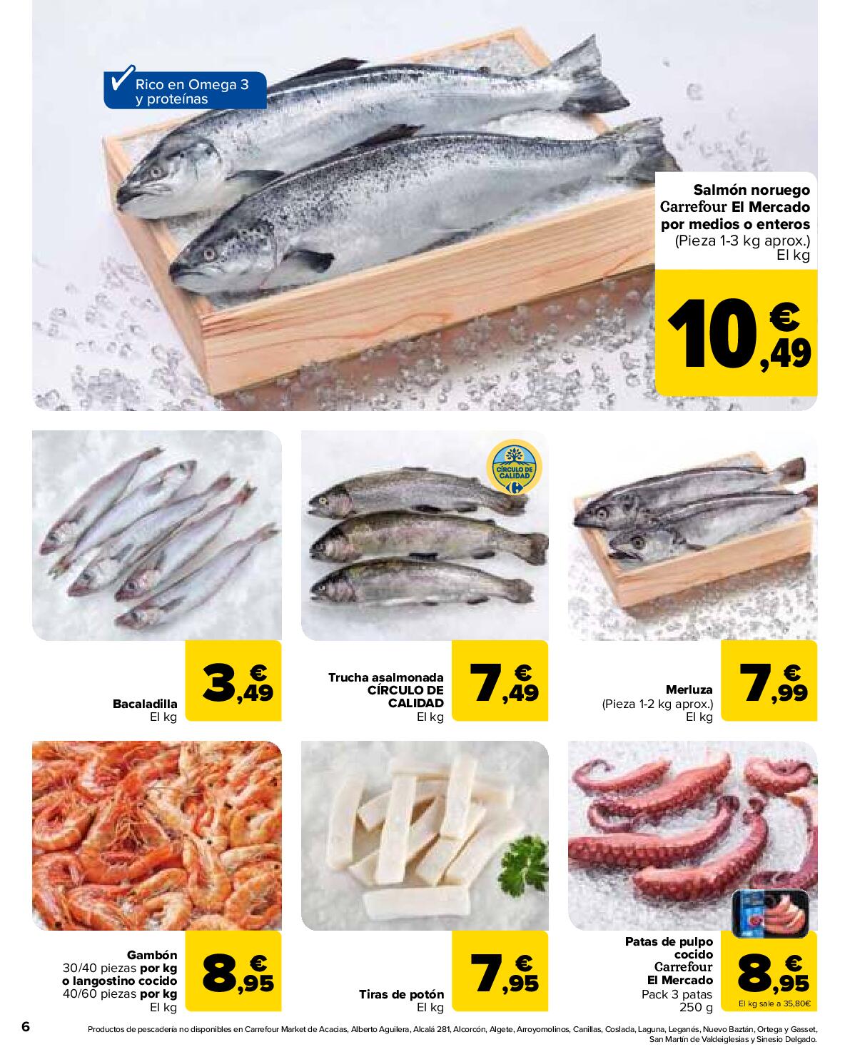 50% de descuento en la segunda unidad Carrefour Market. Página 06