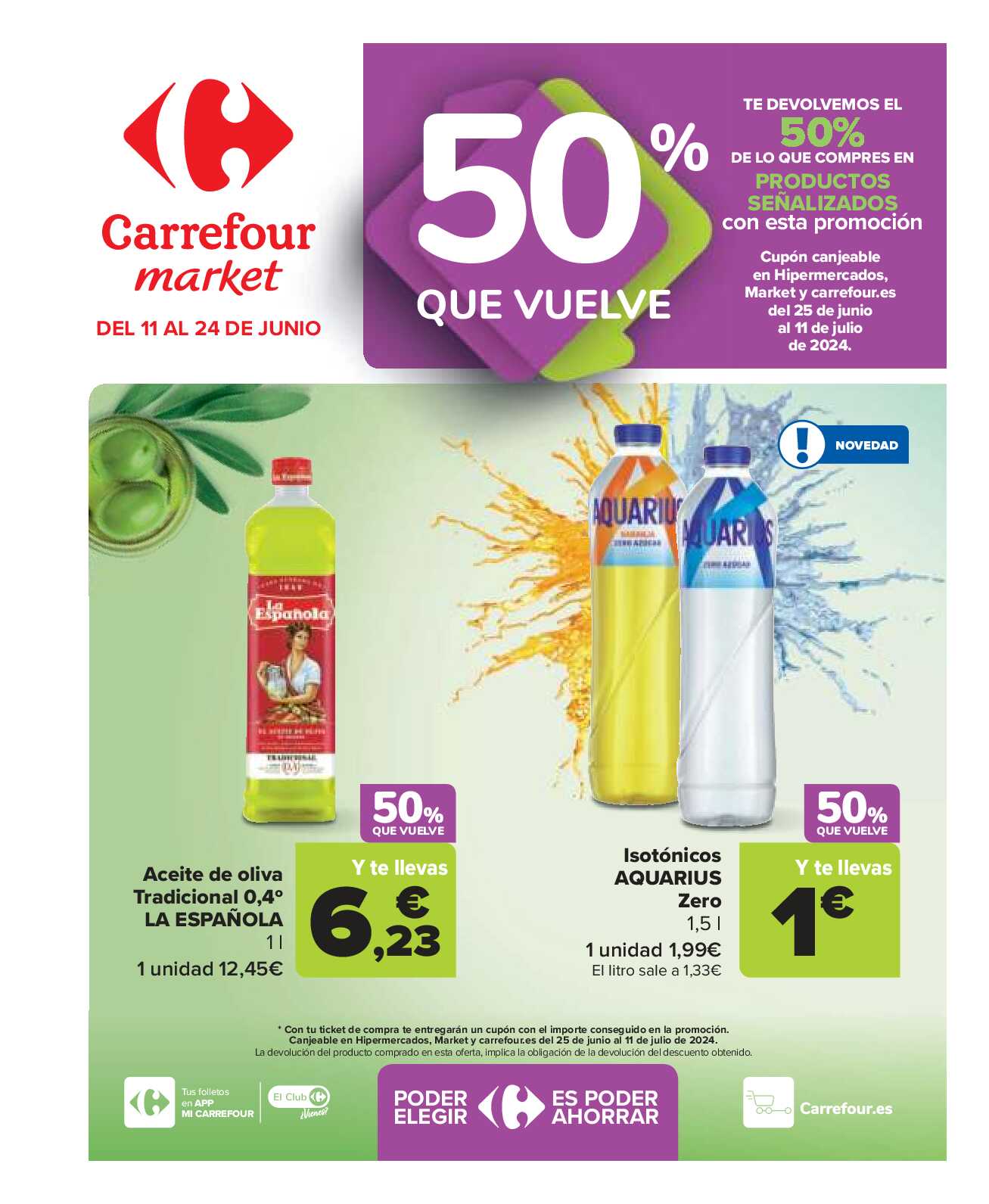 50% que vuelve Carrefour Market. Página 01