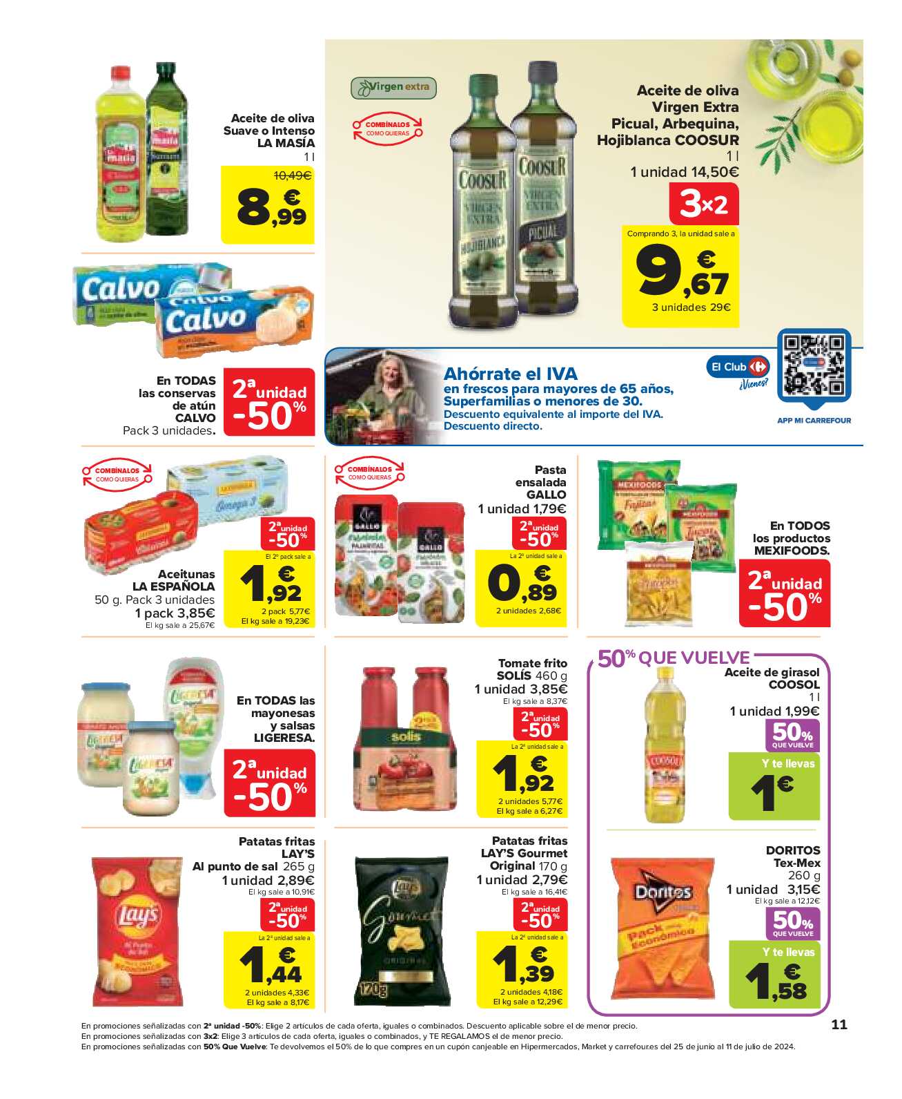 50% que vuelve Carrefour Market. Página 11