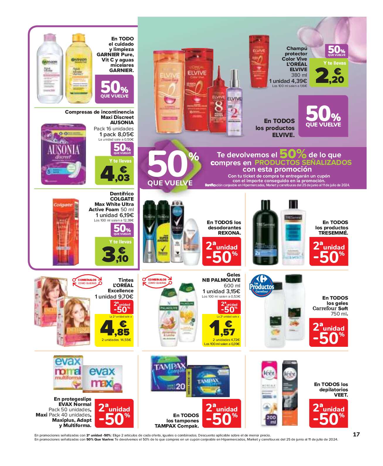 50% que vuelve Carrefour Market. Página 17