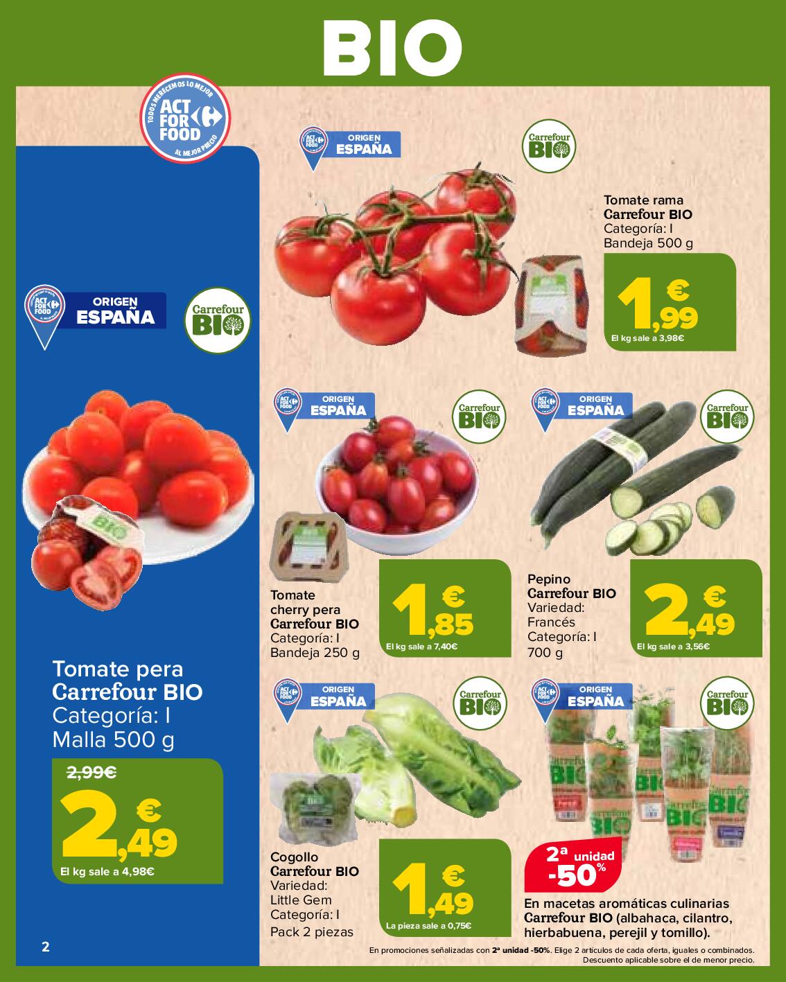 Productos bio Carrefour. Página 02