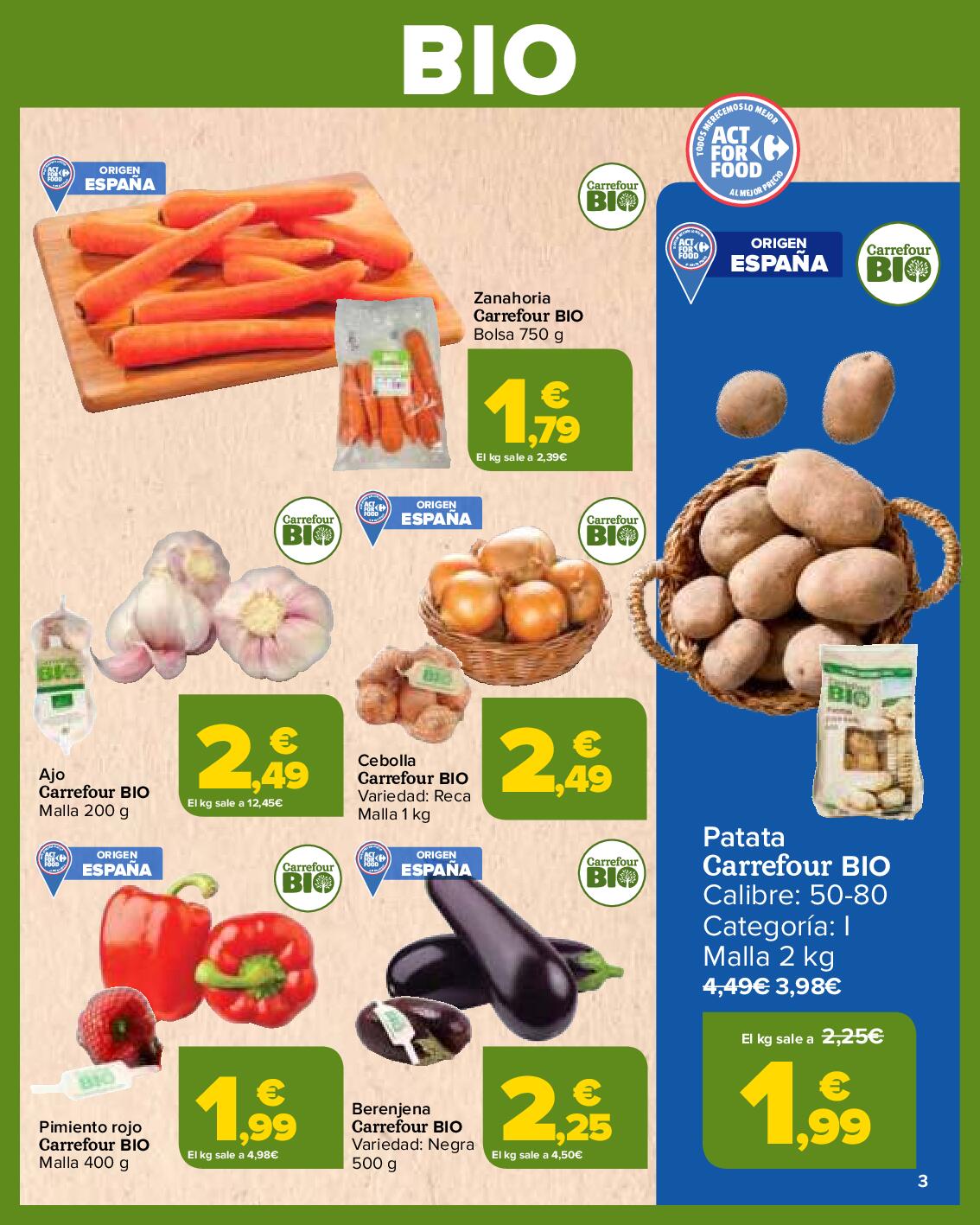 Productos bio Carrefour. Página 03