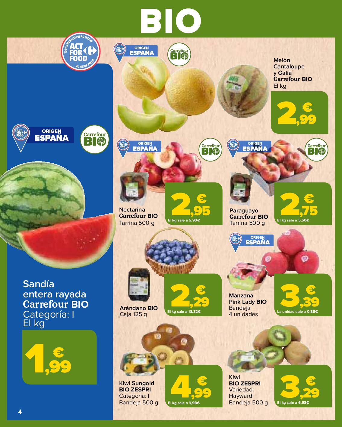 Productos bio Carrefour. Página 04