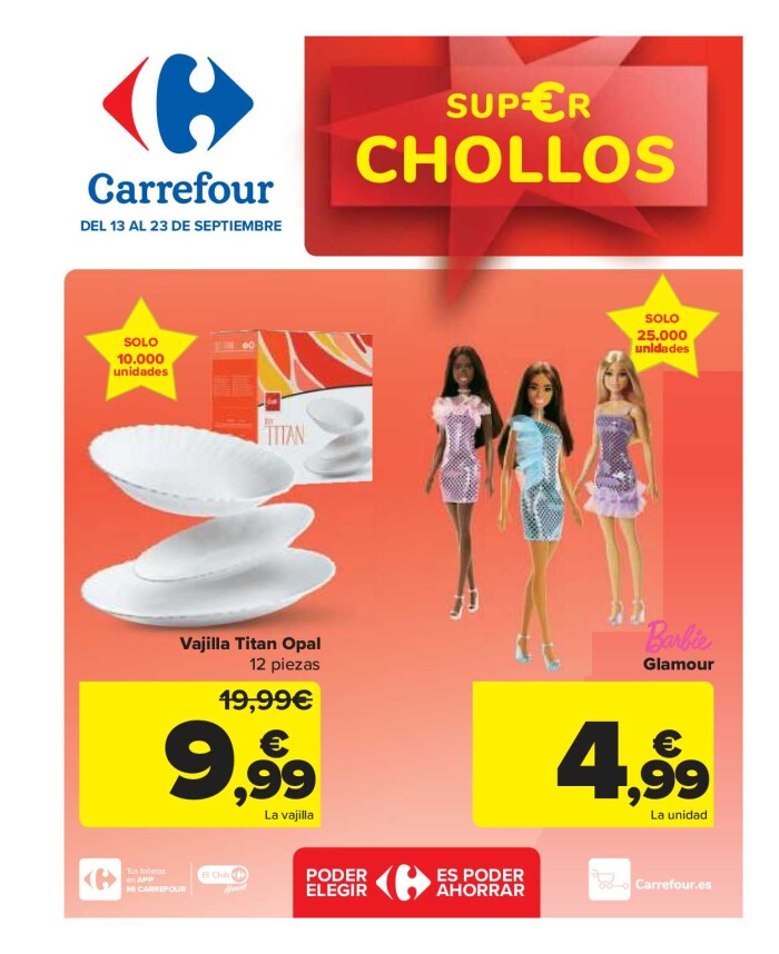 Súper chollos Carrefour. Página de portada