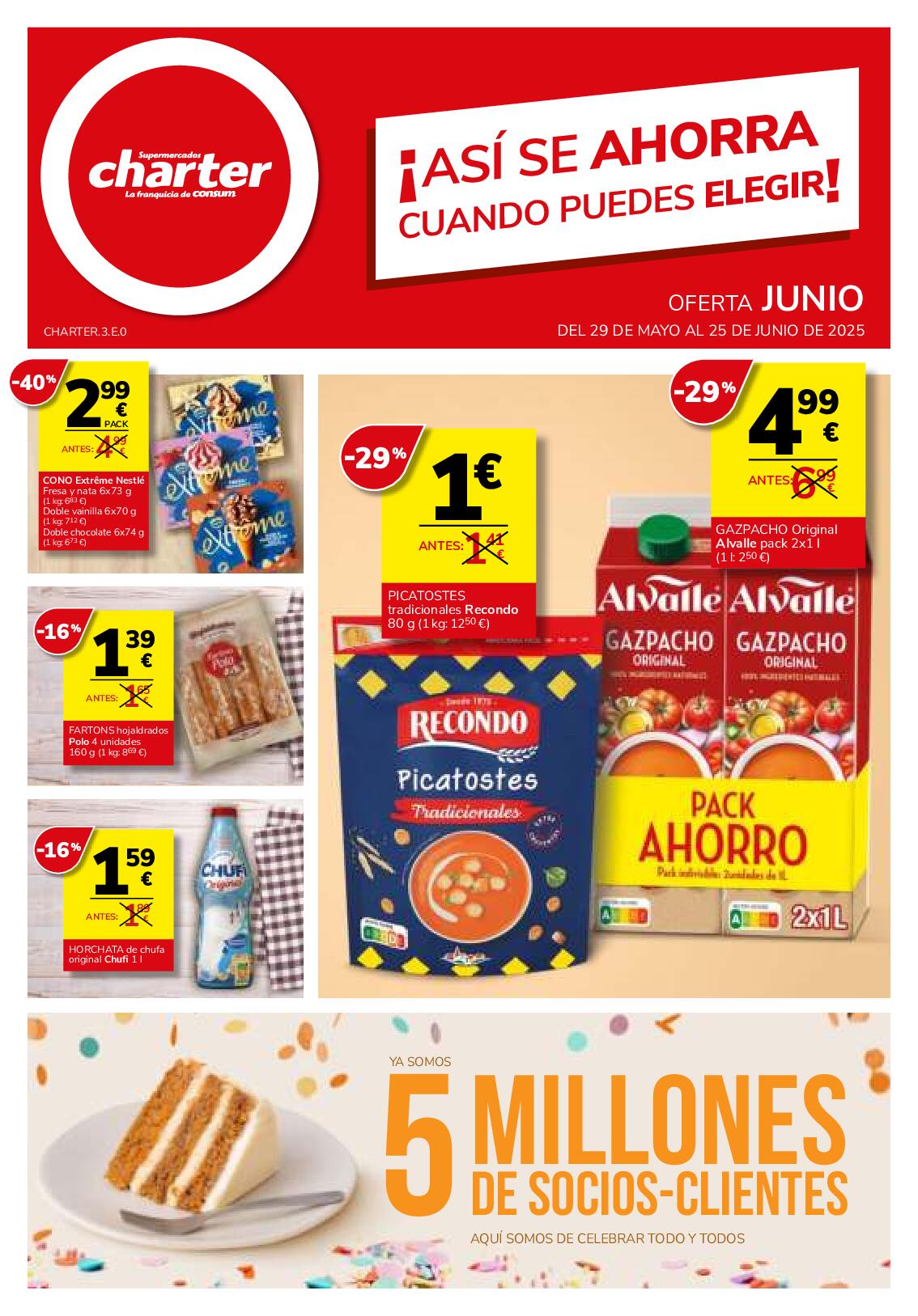 Ofertas supermercado Charter. Página 01