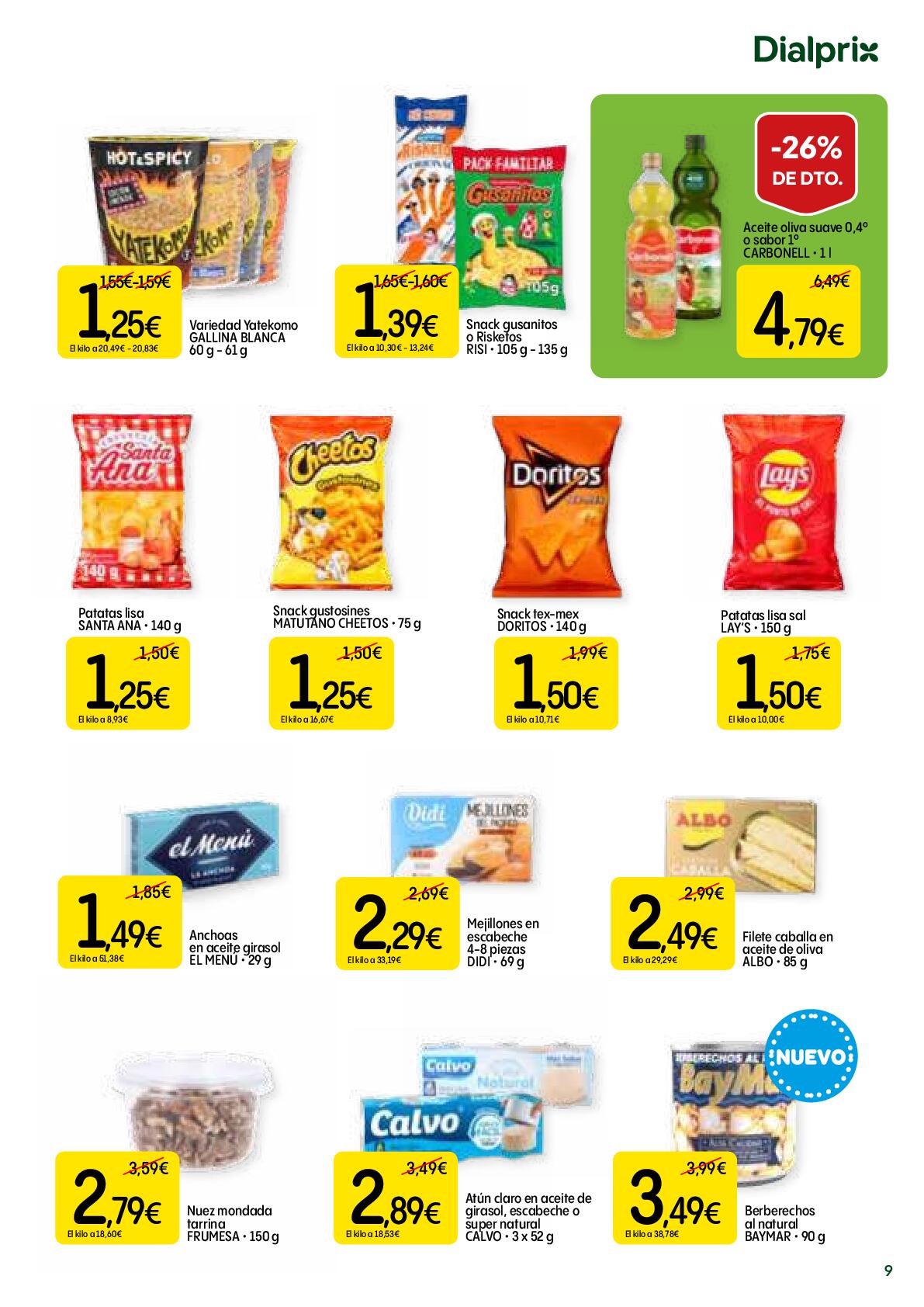 Más ofertas, más ahorro Dialprix. Página 09