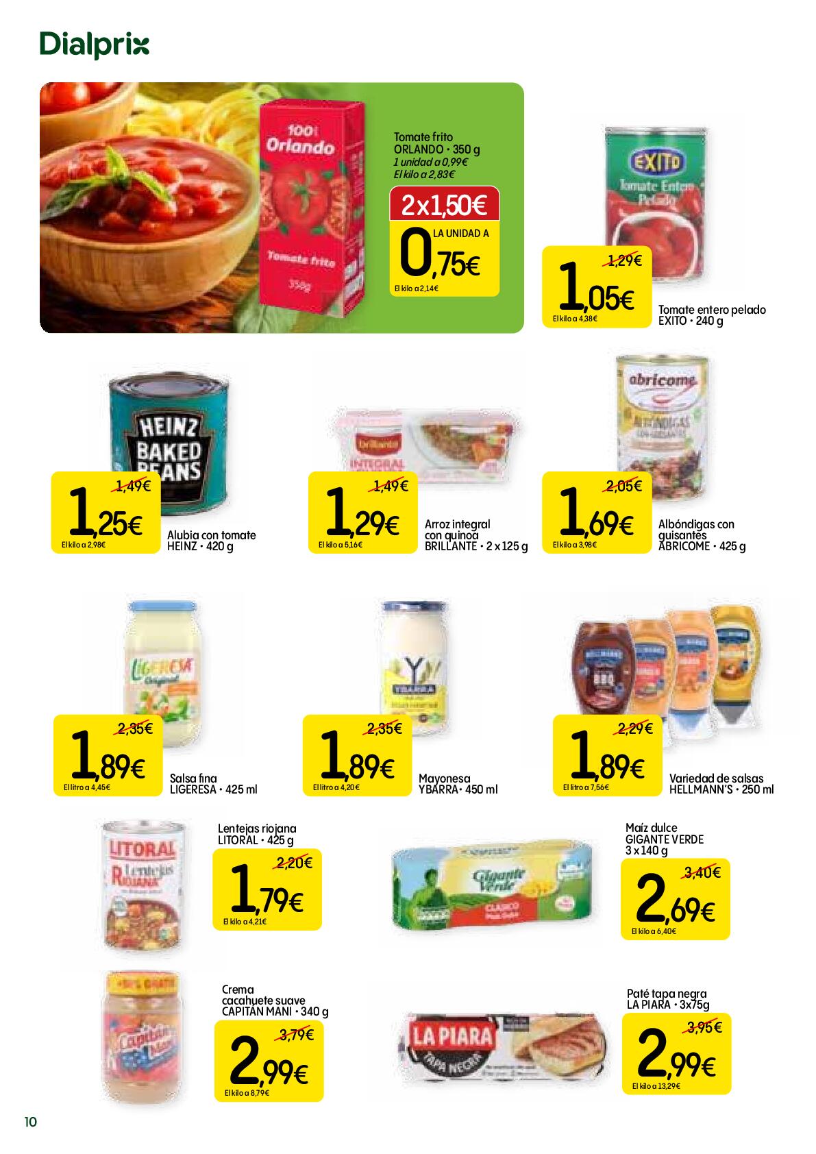 Más ofertas, más ahorro Dialprix. Página 10