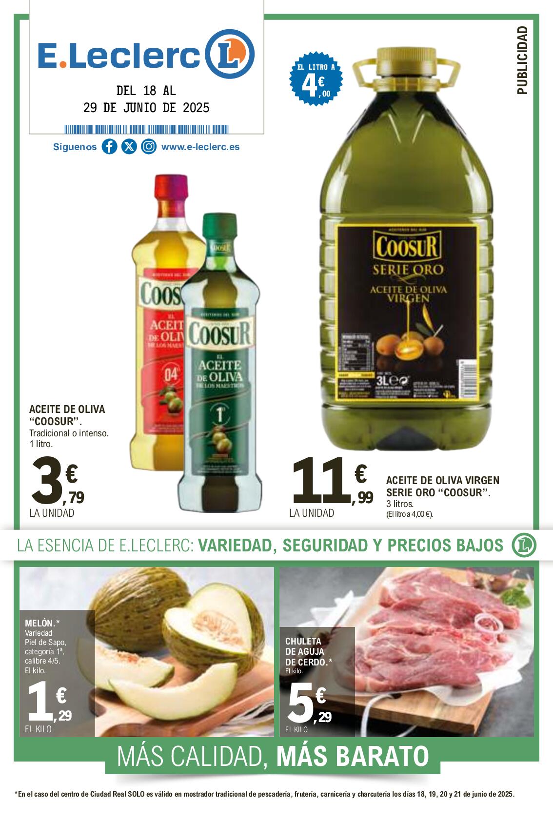 Más calidad, más barato E. Leclerc. Página 01