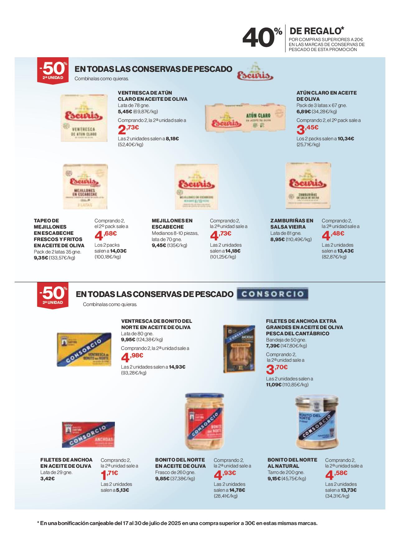 Conservas de pescado El Corte Inglés. Página 03