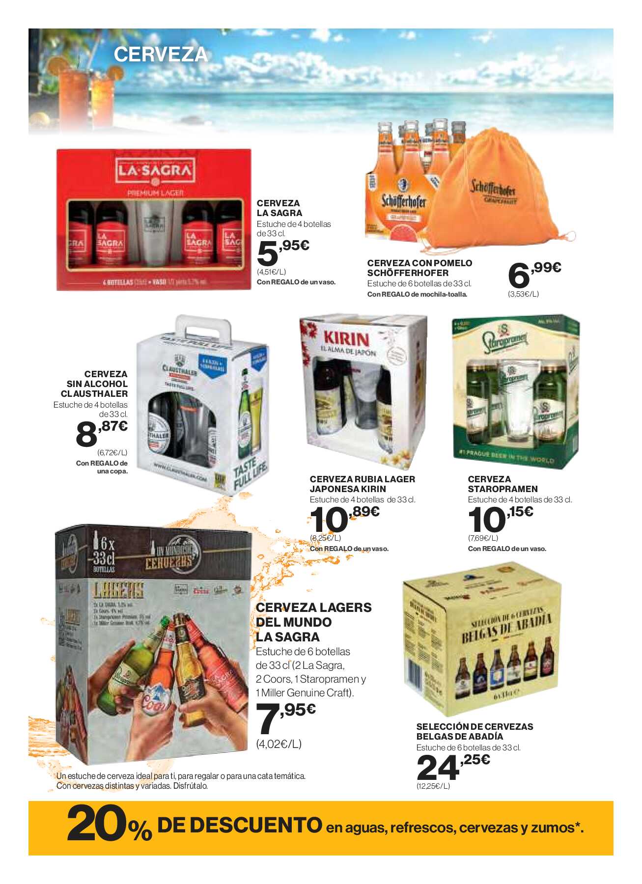 Folleto bebidas refrescantes El Corte Inglés. Página 02
