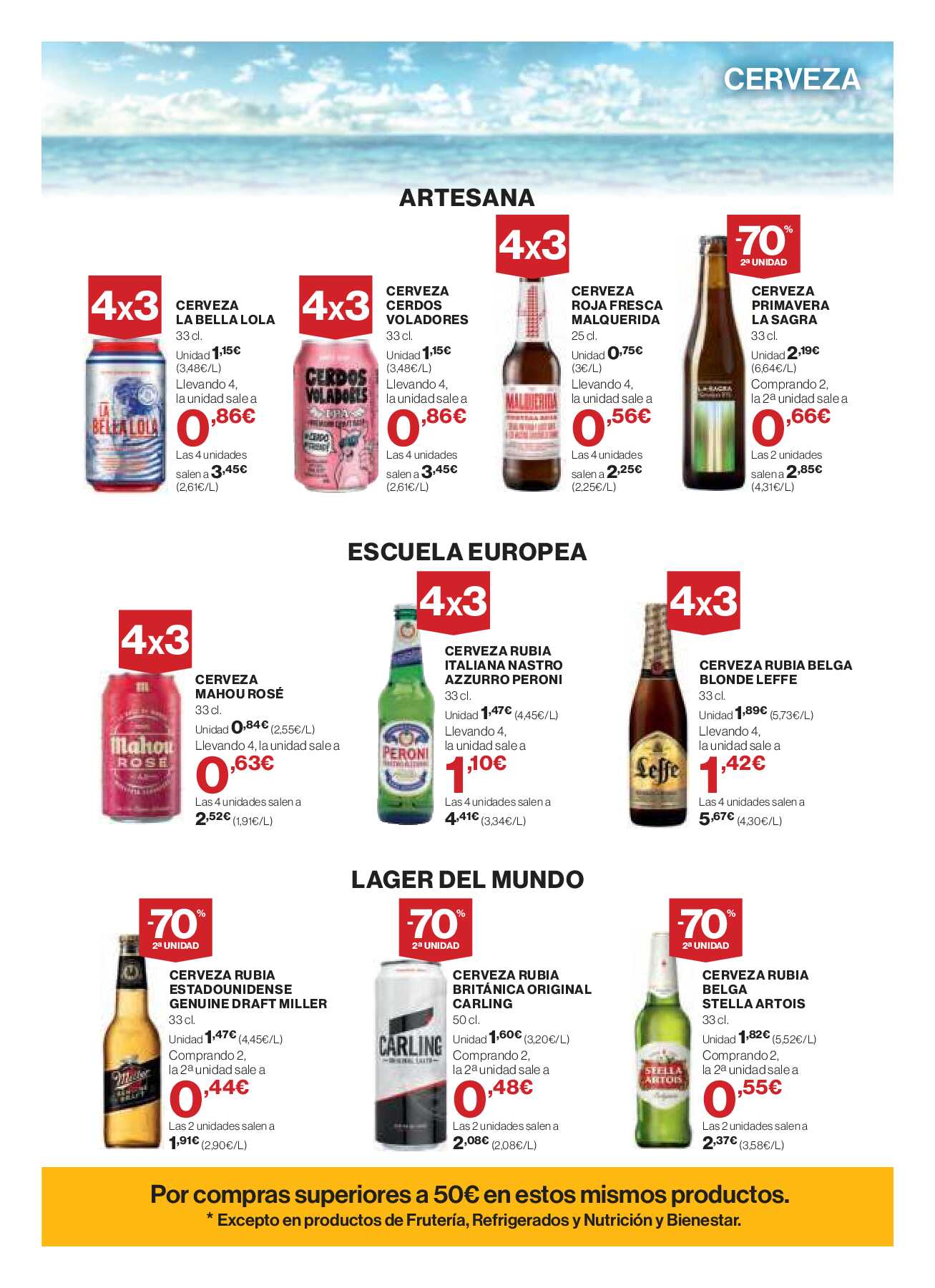 Folleto bebidas refrescantes El Corte Inglés. Página 03