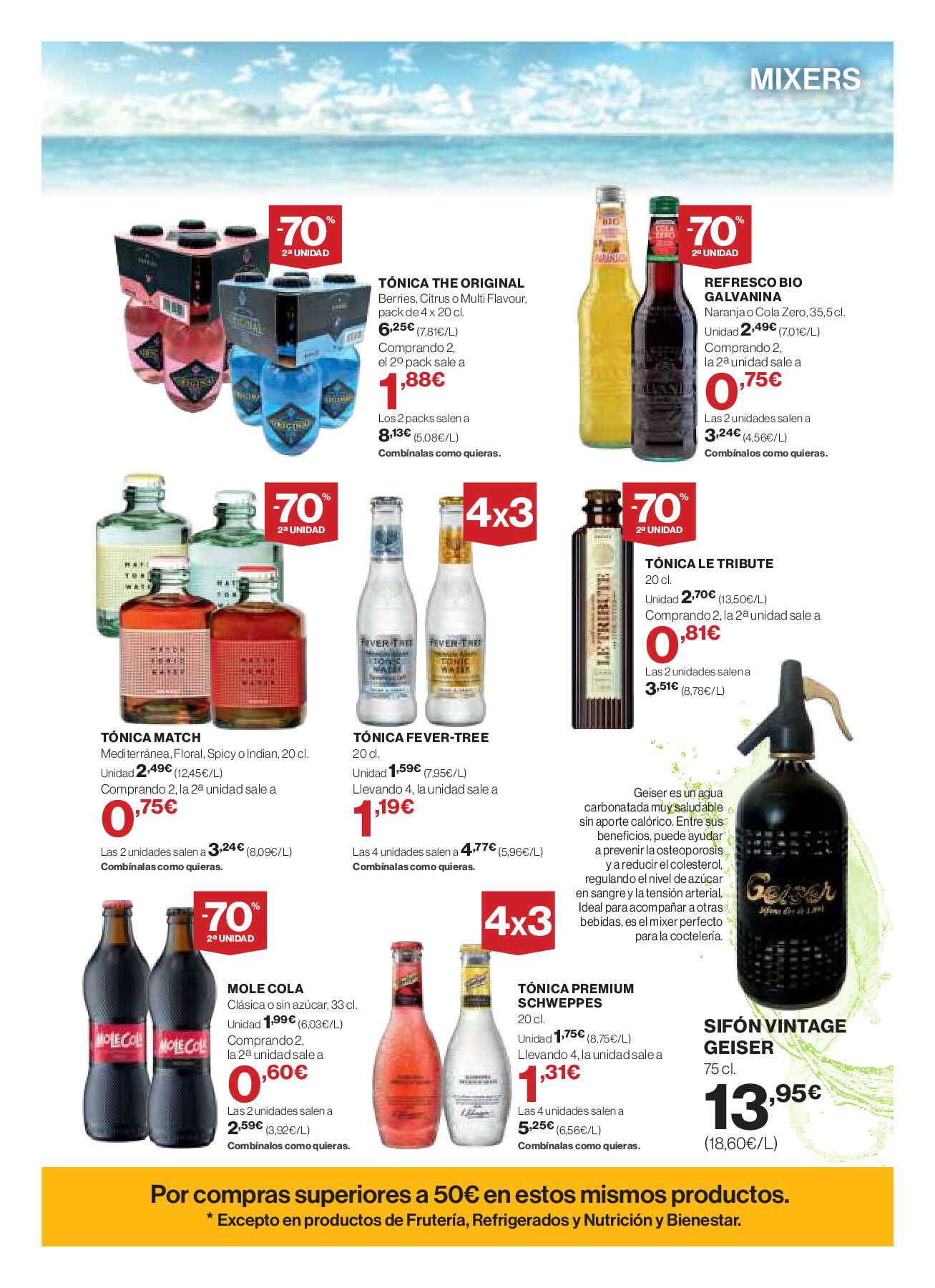 Folleto bebidas refrescantes El Corte Inglés. Página 07