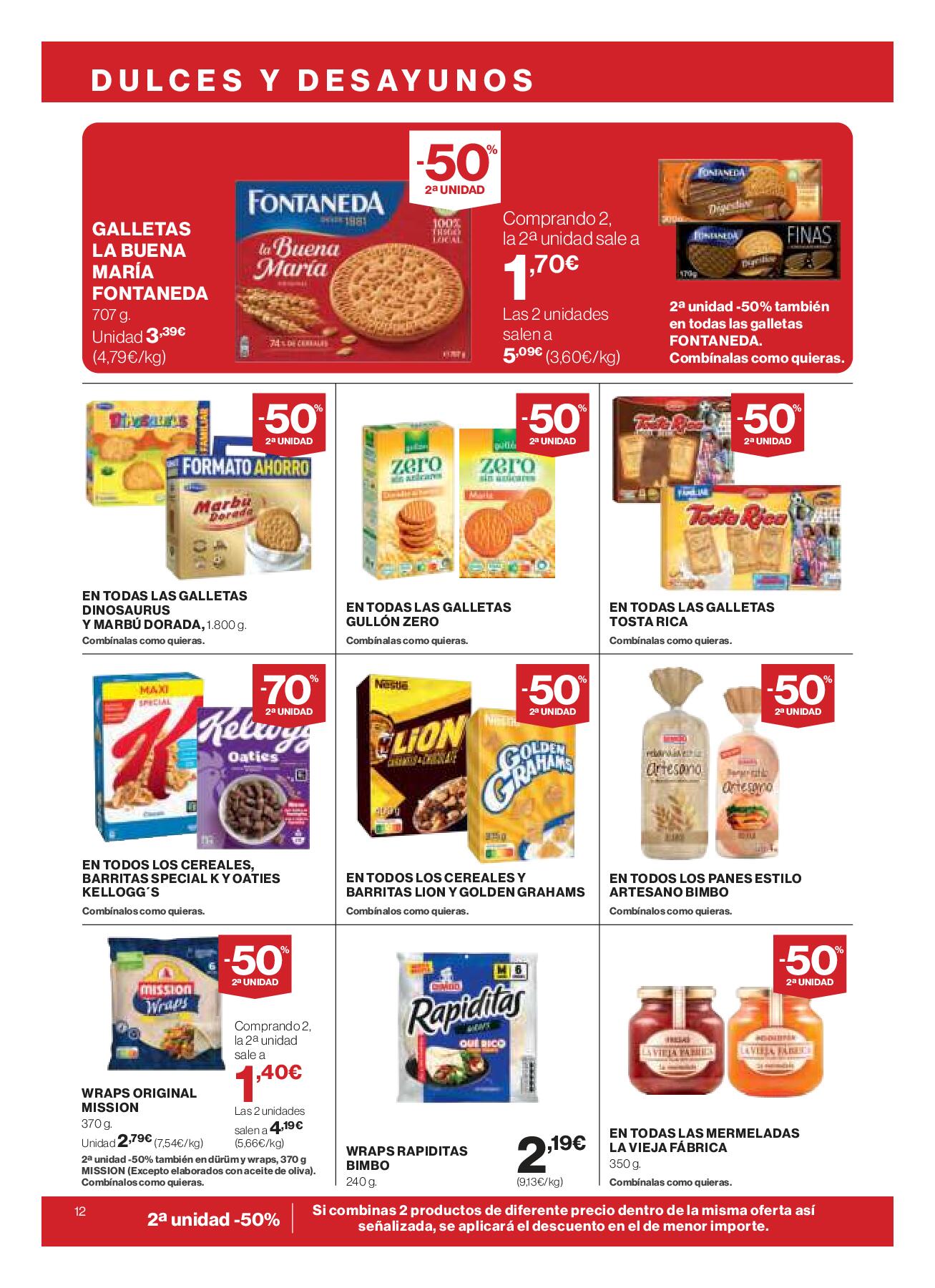 Folleto quincenal El Corte Inglés. Página 12