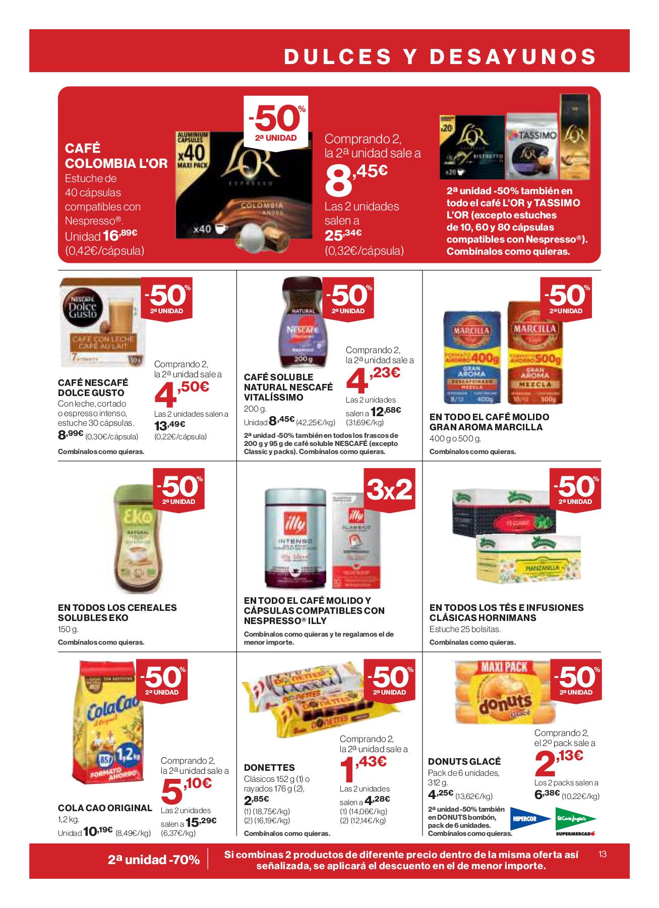Folleto quincenal El Corte Inglés. Página 13